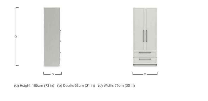 Bexley 2 Door Combi Wardrobe in  on Furniture Village