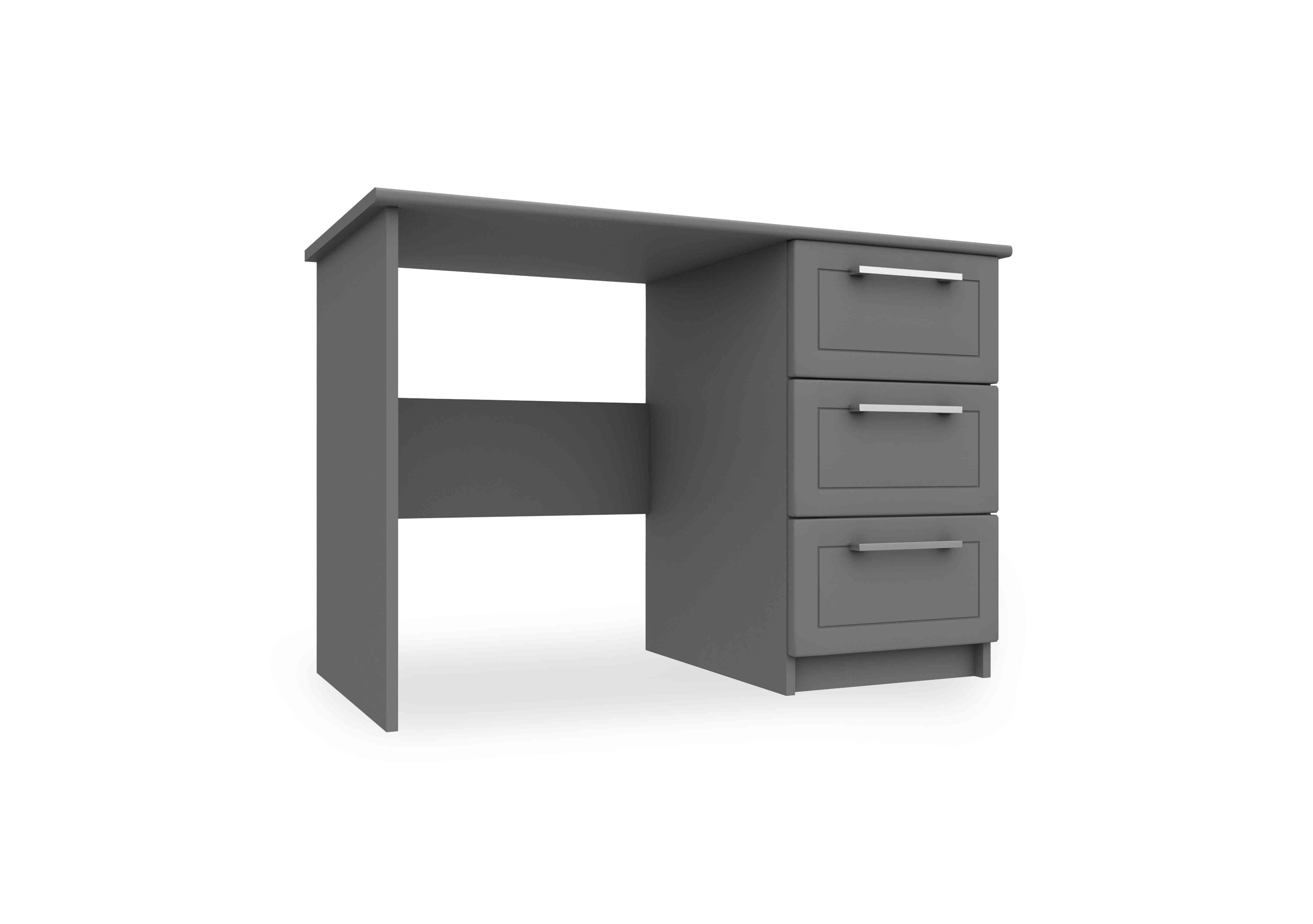 Bexley 3 Drawer Dressing Table in Dust Grey Gloss on Furniture Village