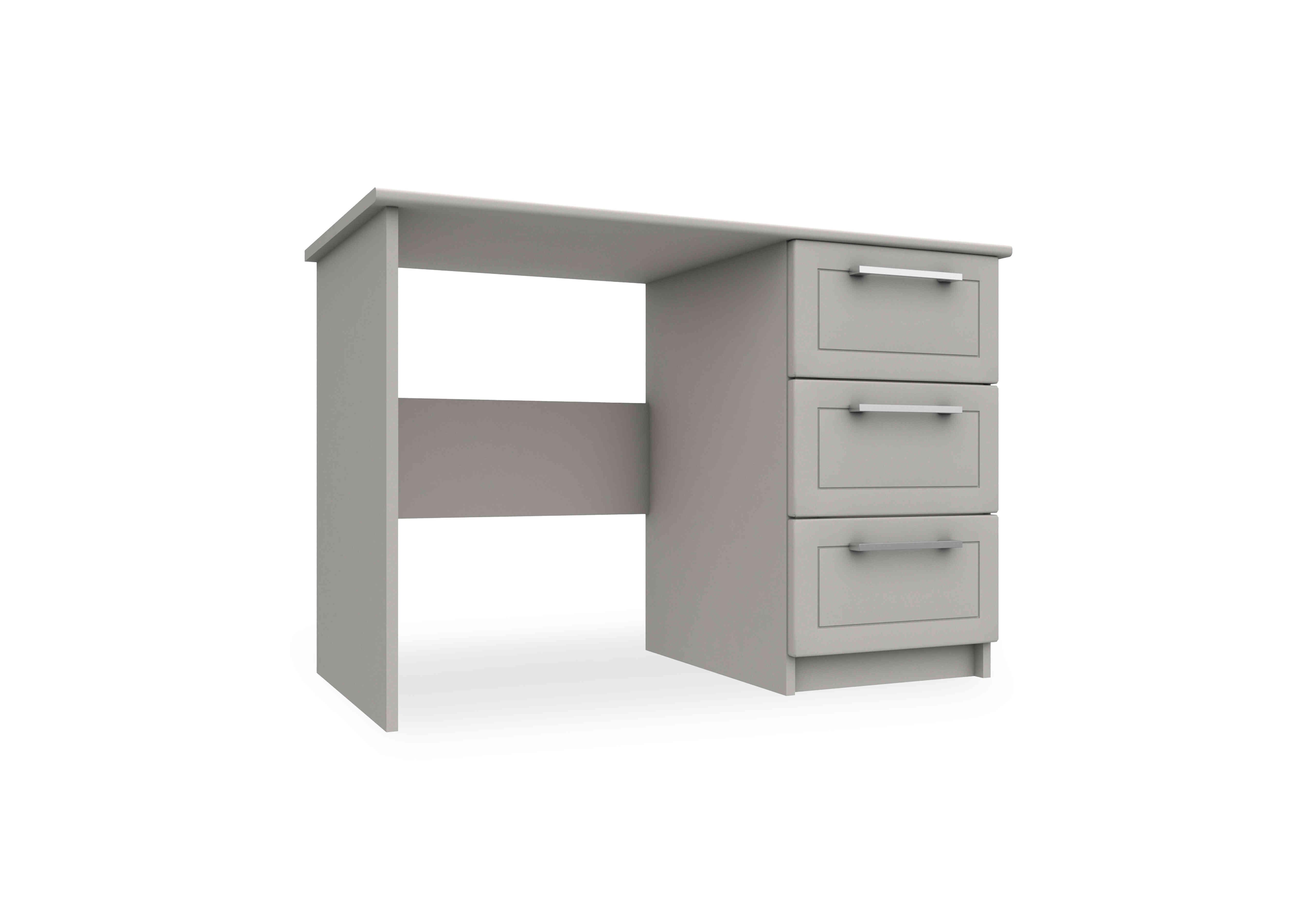 Bexley 3 Drawer Dressing Table in Light Grey Gloss on Furniture Village