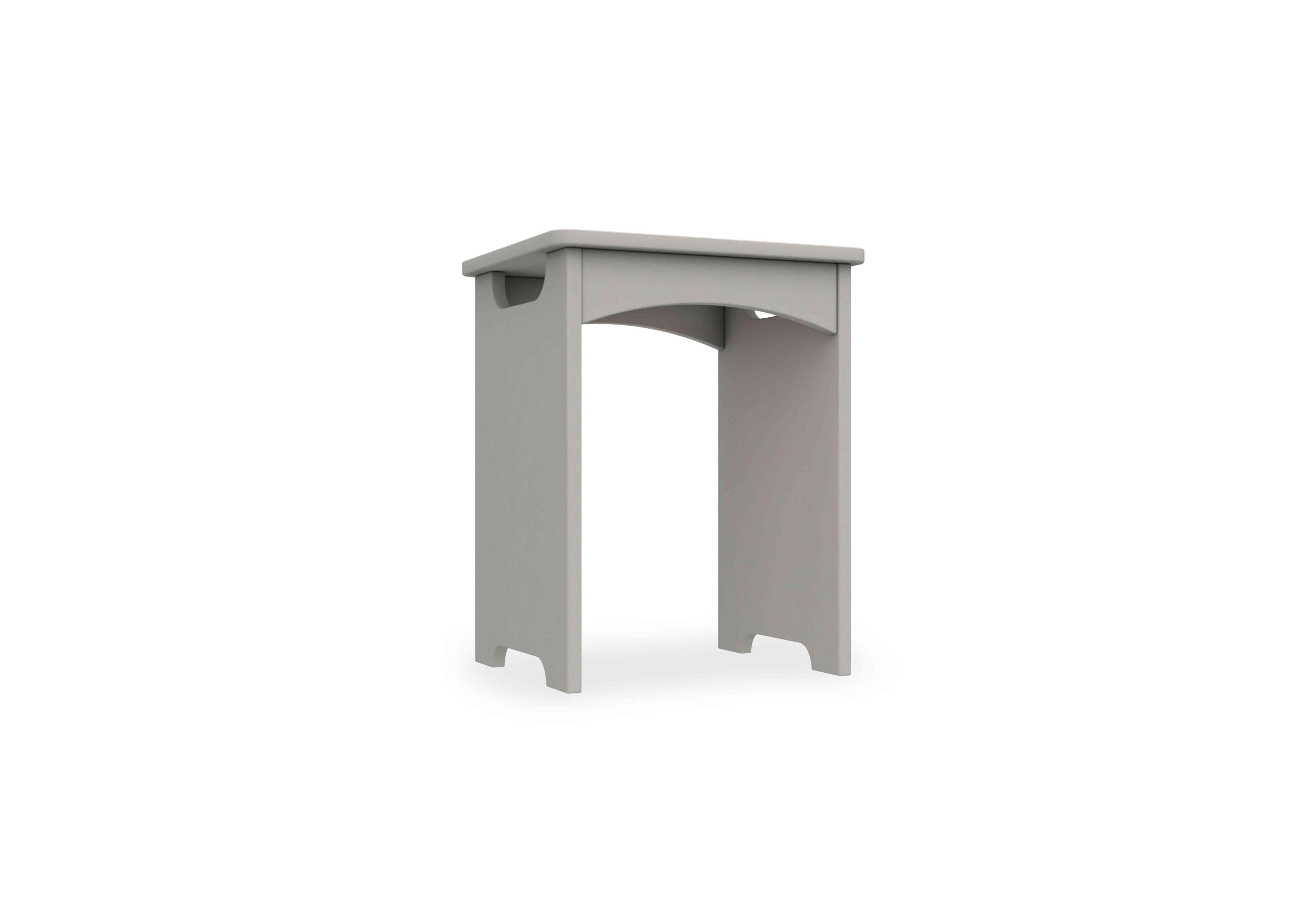 Bexley Dressing Table Stool in Light Grey Gloss on Furniture Village