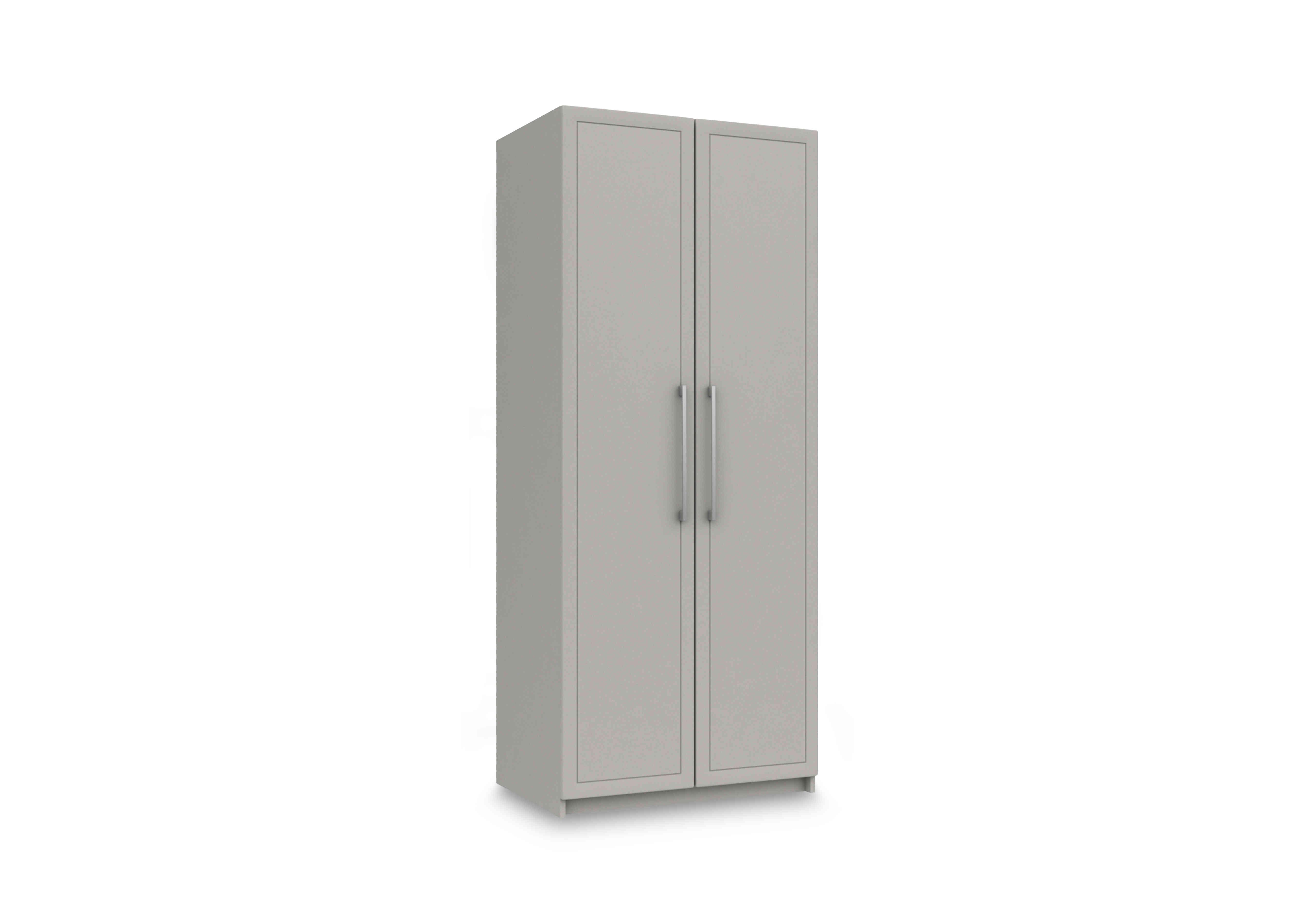 Bexley 2 Door Wardrobe in Light Grey Gloss on Furniture Village