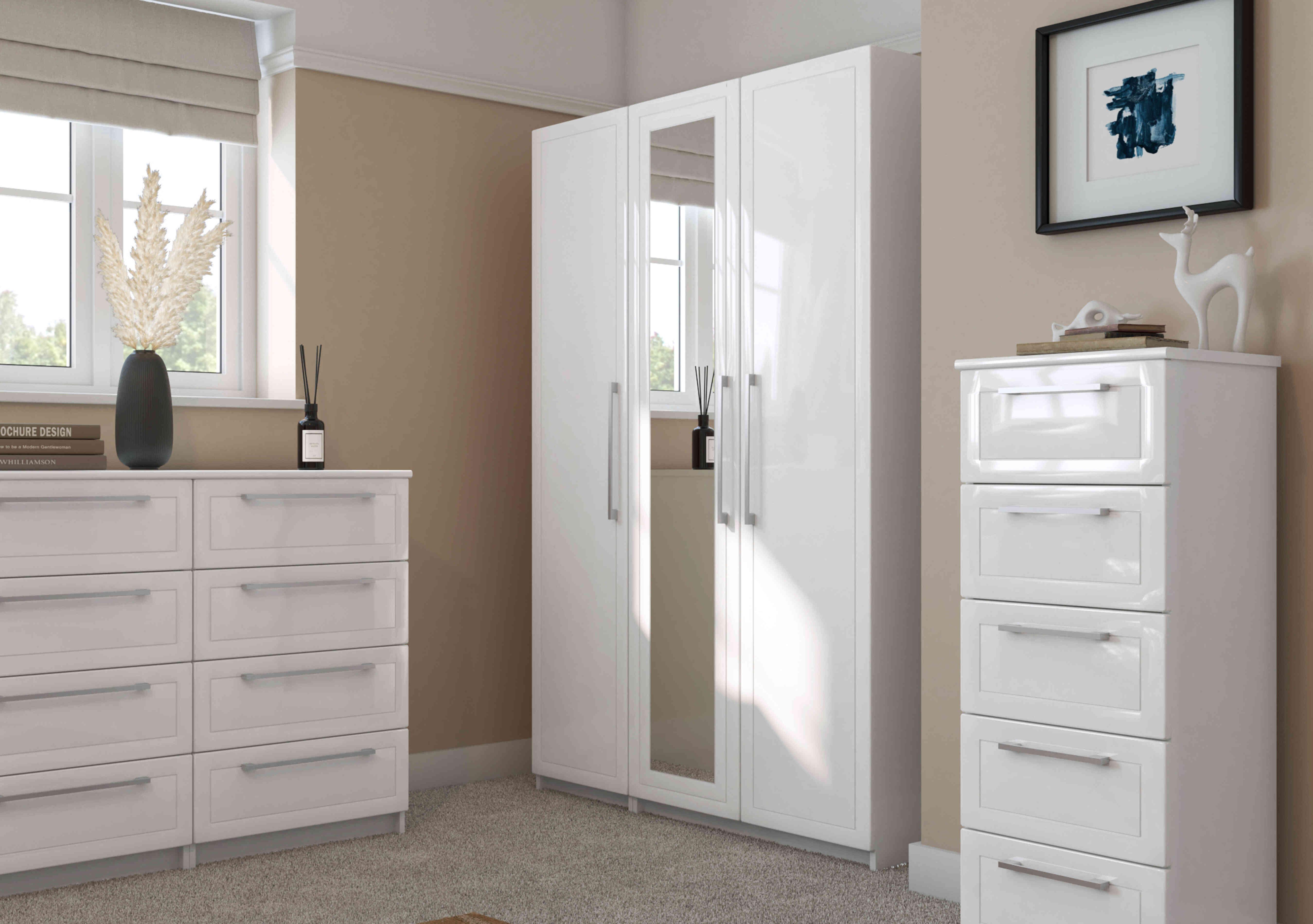 Bexley 3 Door Wardrobe with Mirror Door in  on Furniture Village