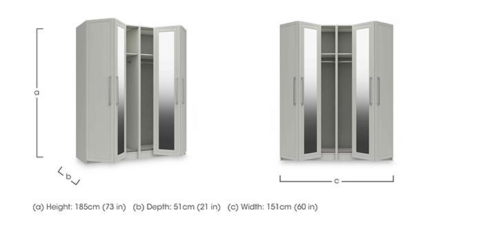 Bexley 4 Door Bifold Wardrobe with 2 Mirror Doors in  on Furniture Village