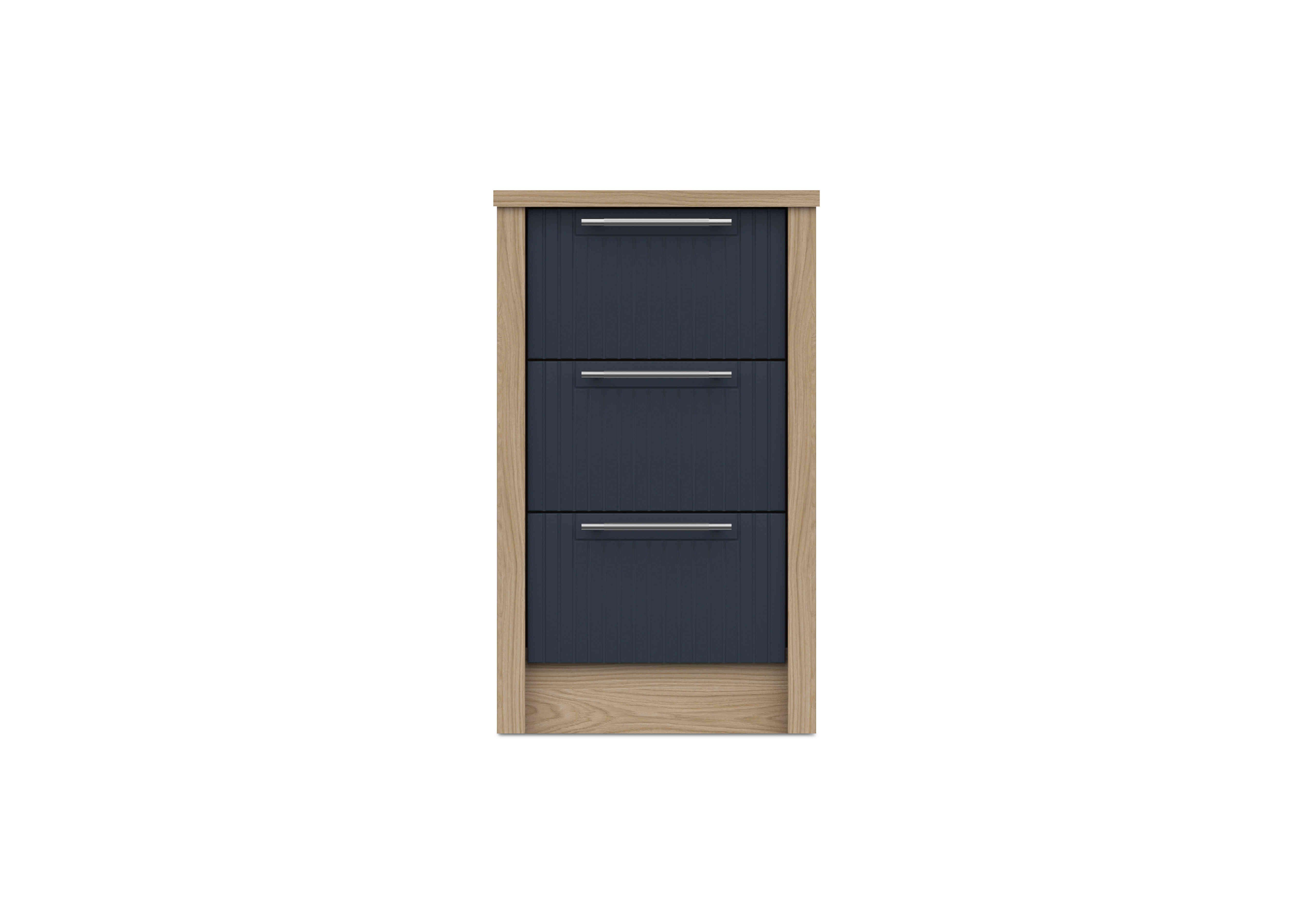 Chelsea 3 Drawer Bedside Cabinet in Royal Blue on Furniture Village