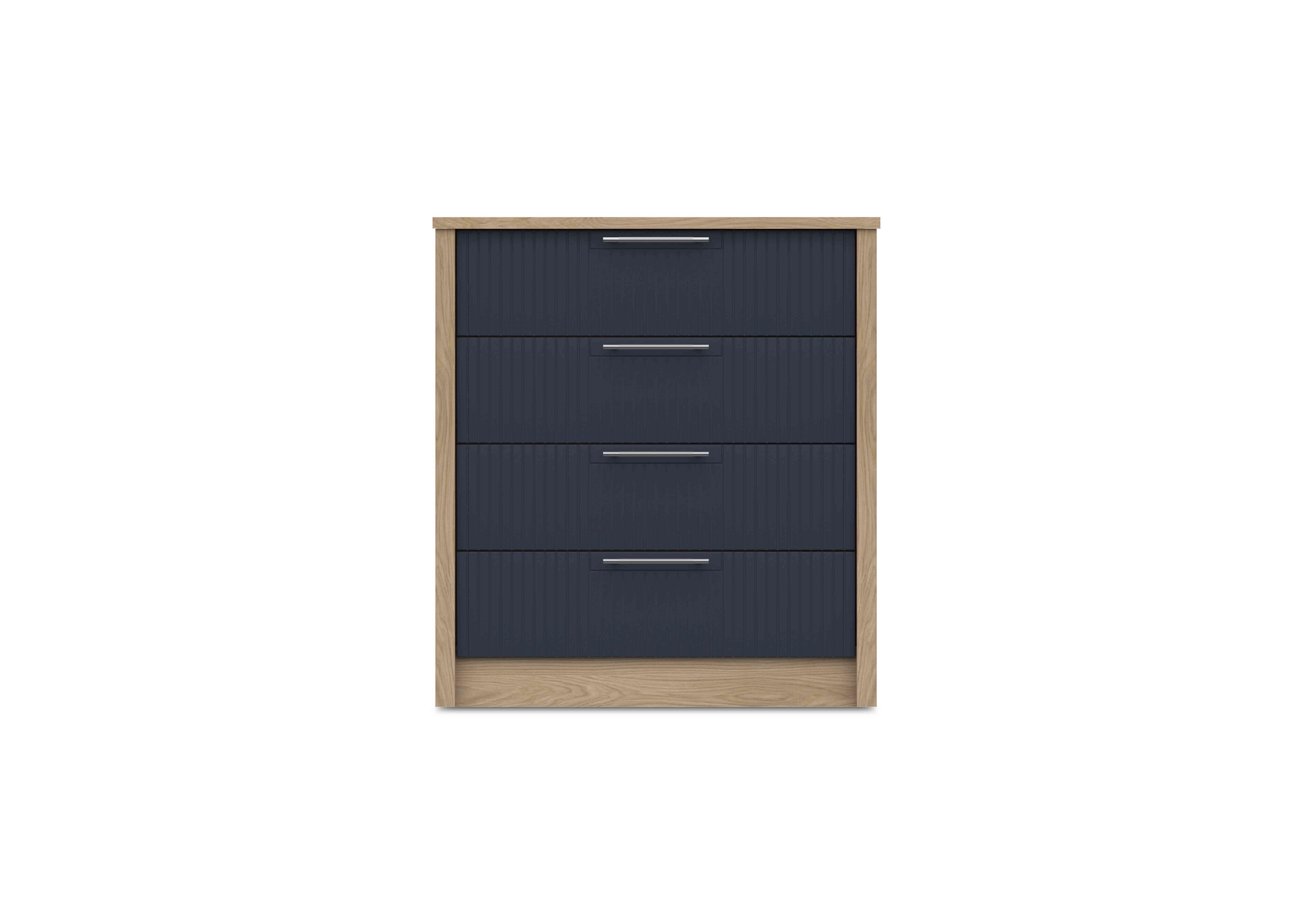 Chelsea 4 Drawer Chest with Silver Handles in Royal Blue on Furniture Village