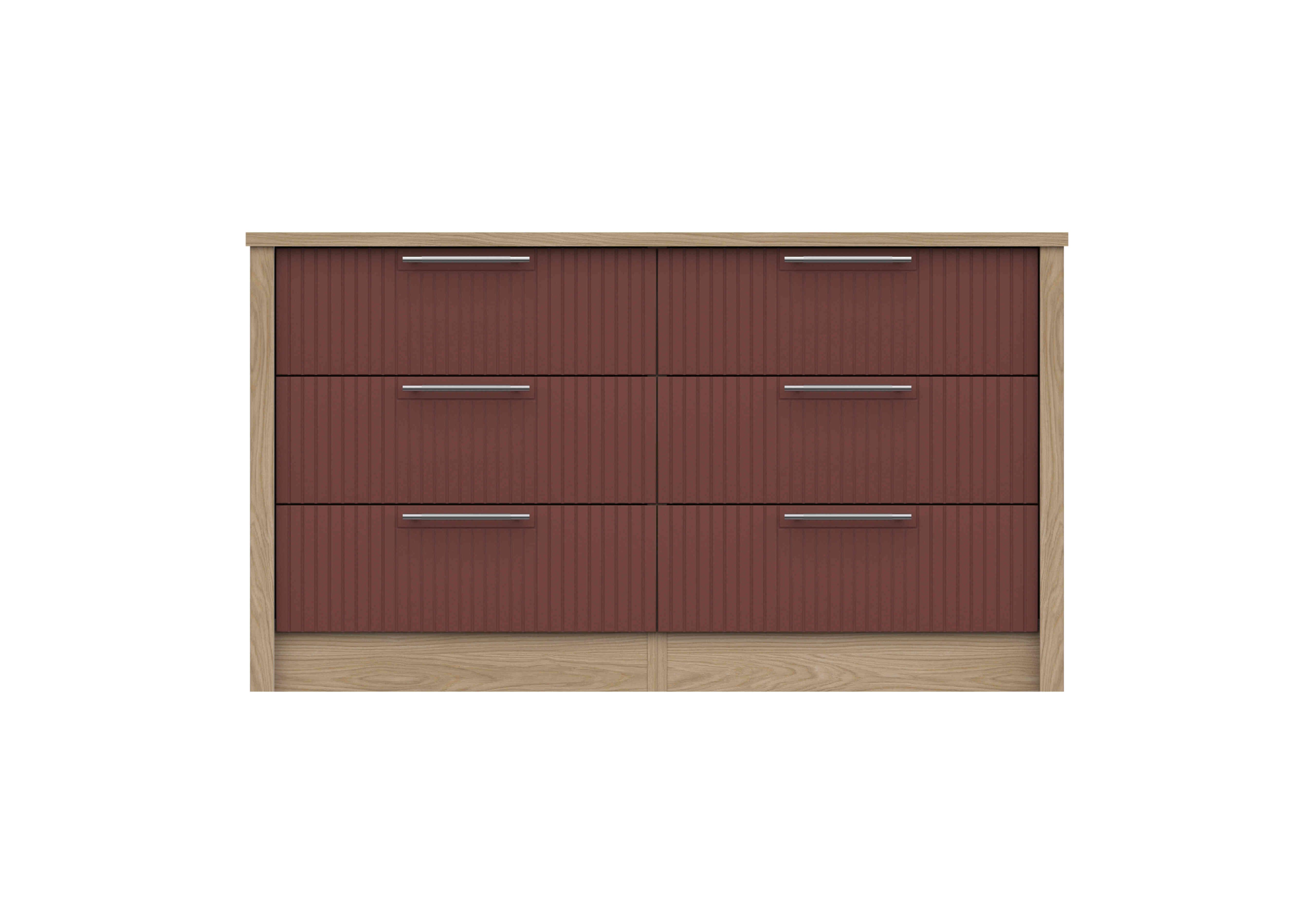 Chelsea 6 Drawer Wide Chest in Rouge on Furniture Village