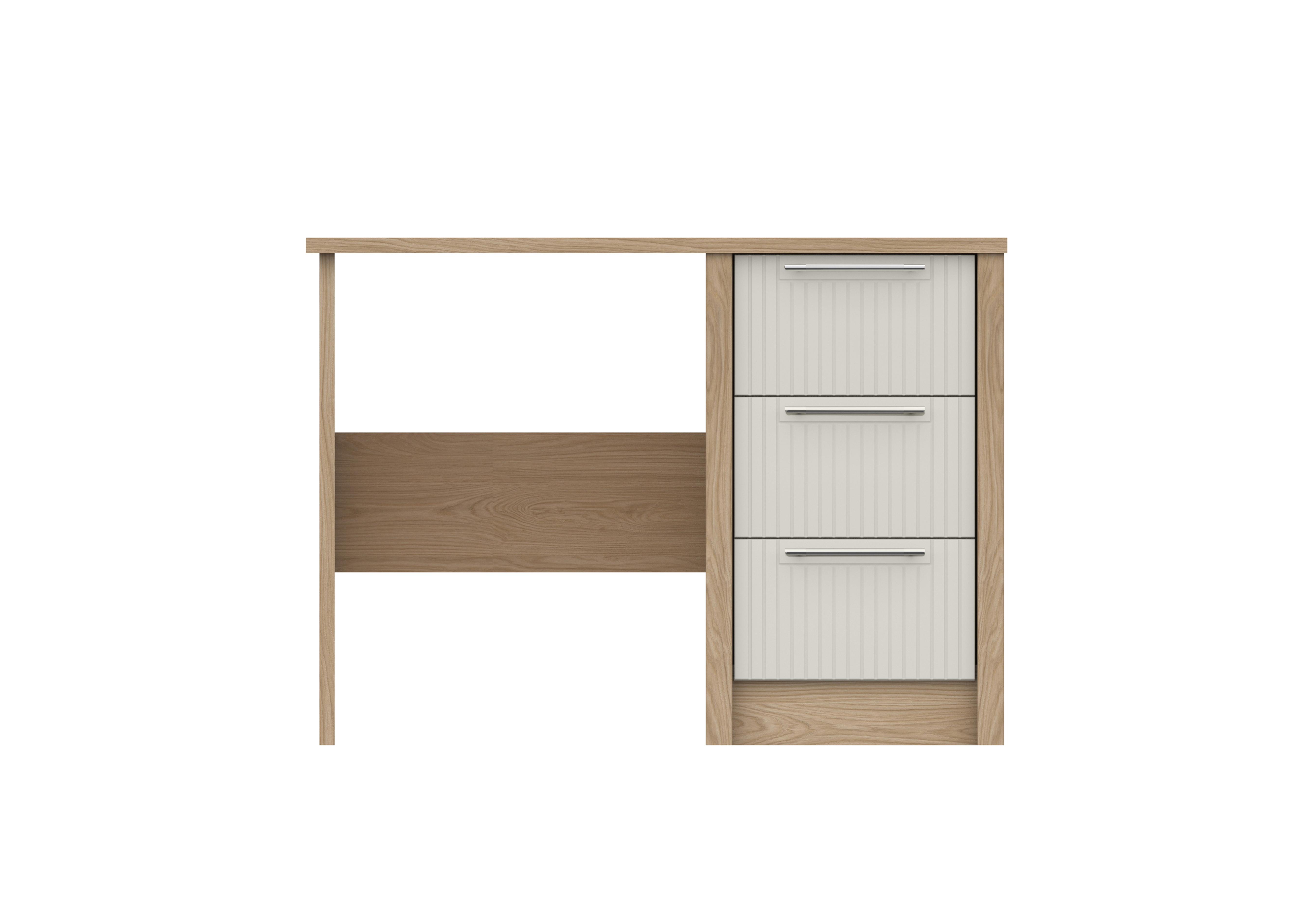 Chelsea 3 Drawer Dressing Table with Silver Handles in Snow White on Furniture Village