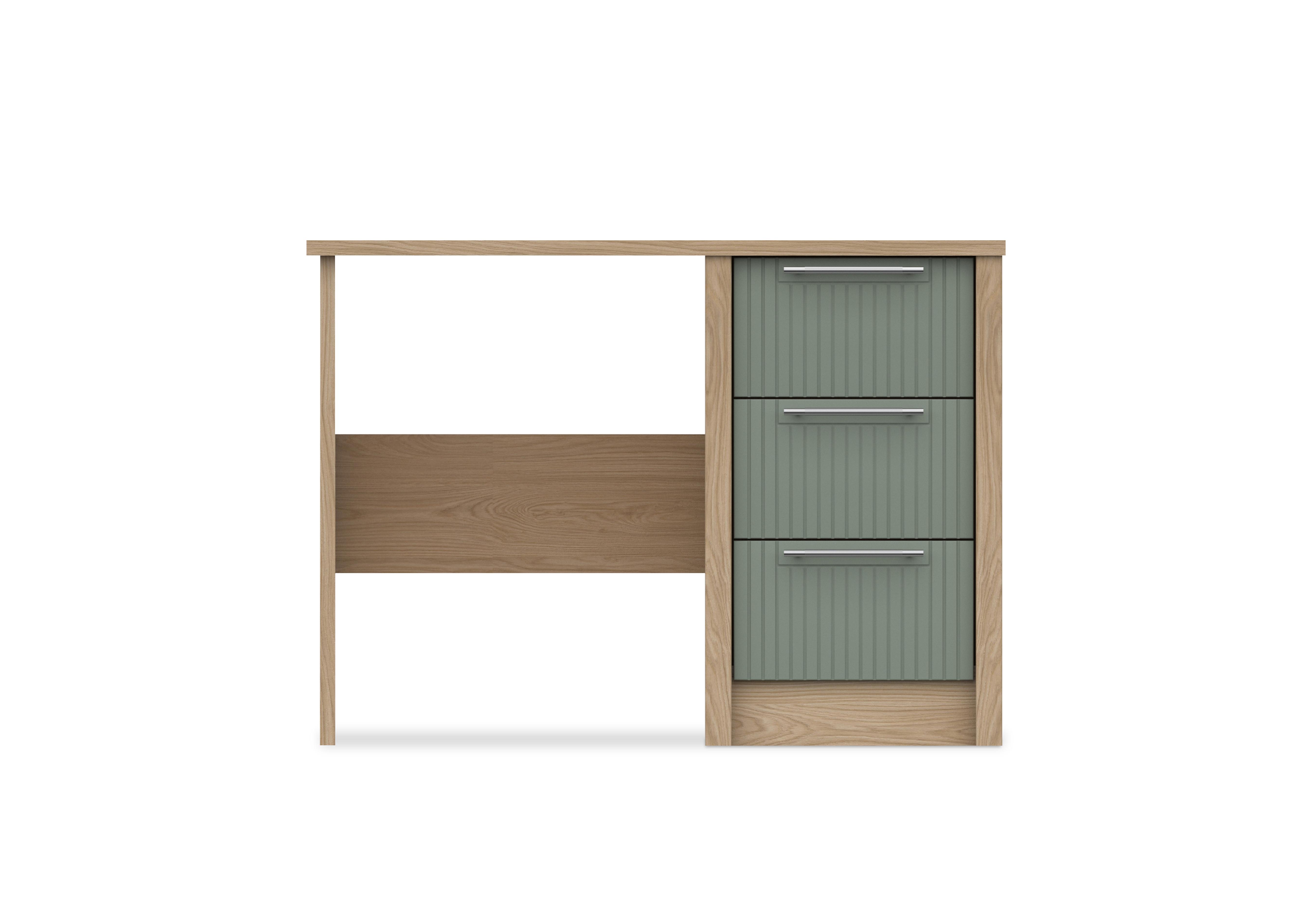 Chelsea 3 Drawer Dressing Table with Silver Handles in Soft Fern on Furniture Village