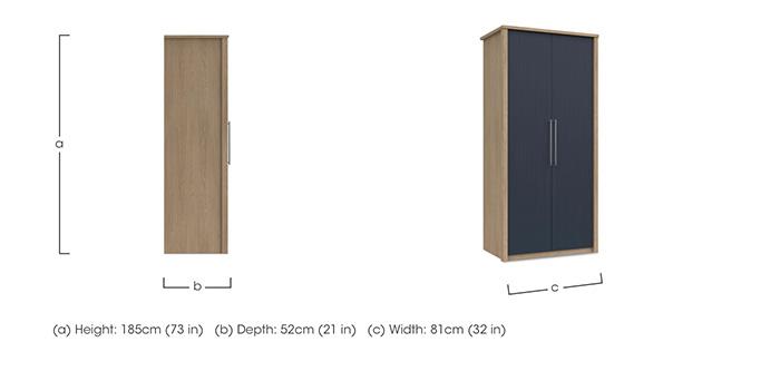 Chelsea 2 Door Wardrobe with Silver Handles in  on Furniture Village