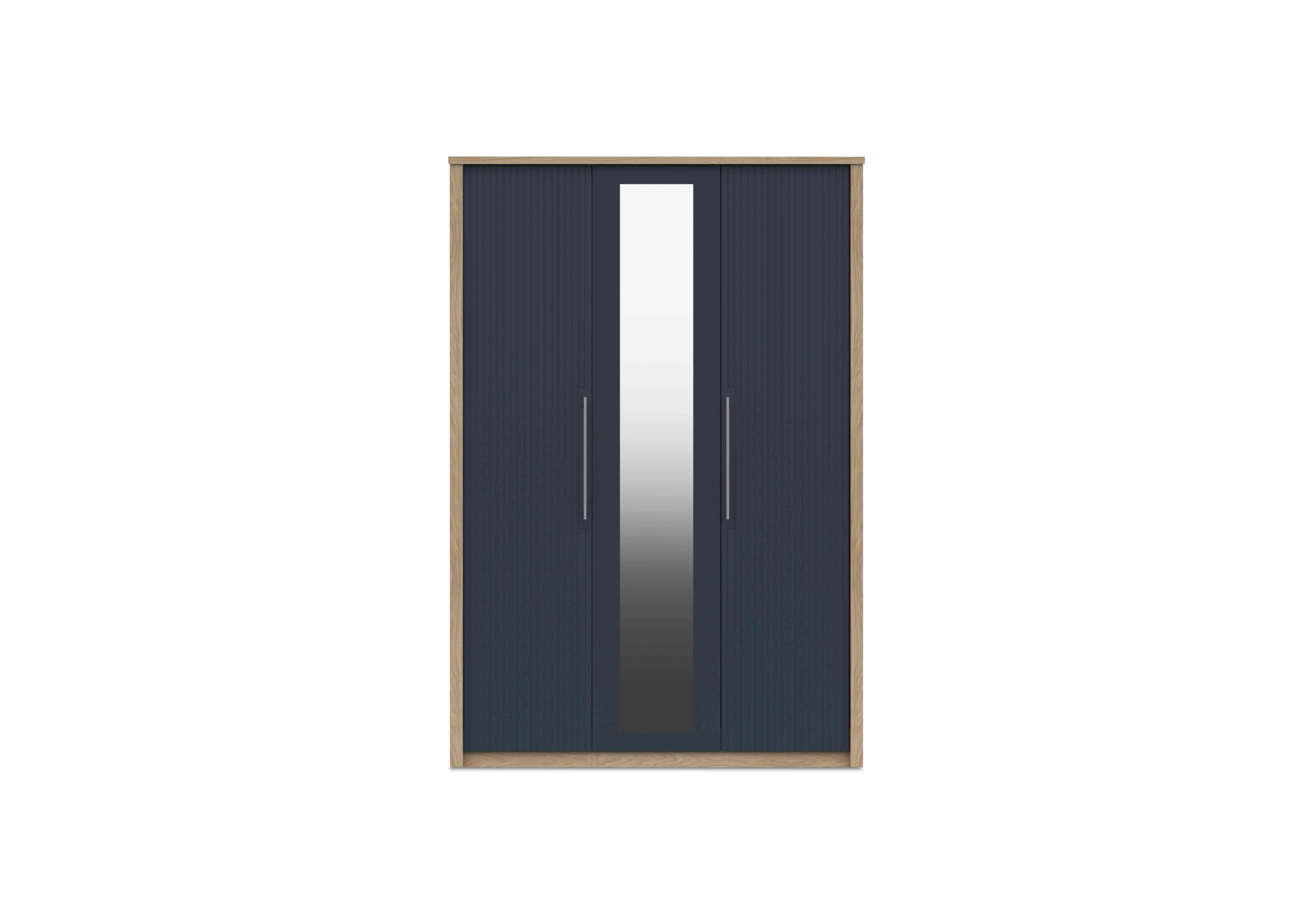 Chelsea 3 Door Wardrobe With Mirror Door in Royal Blue on Furniture Village