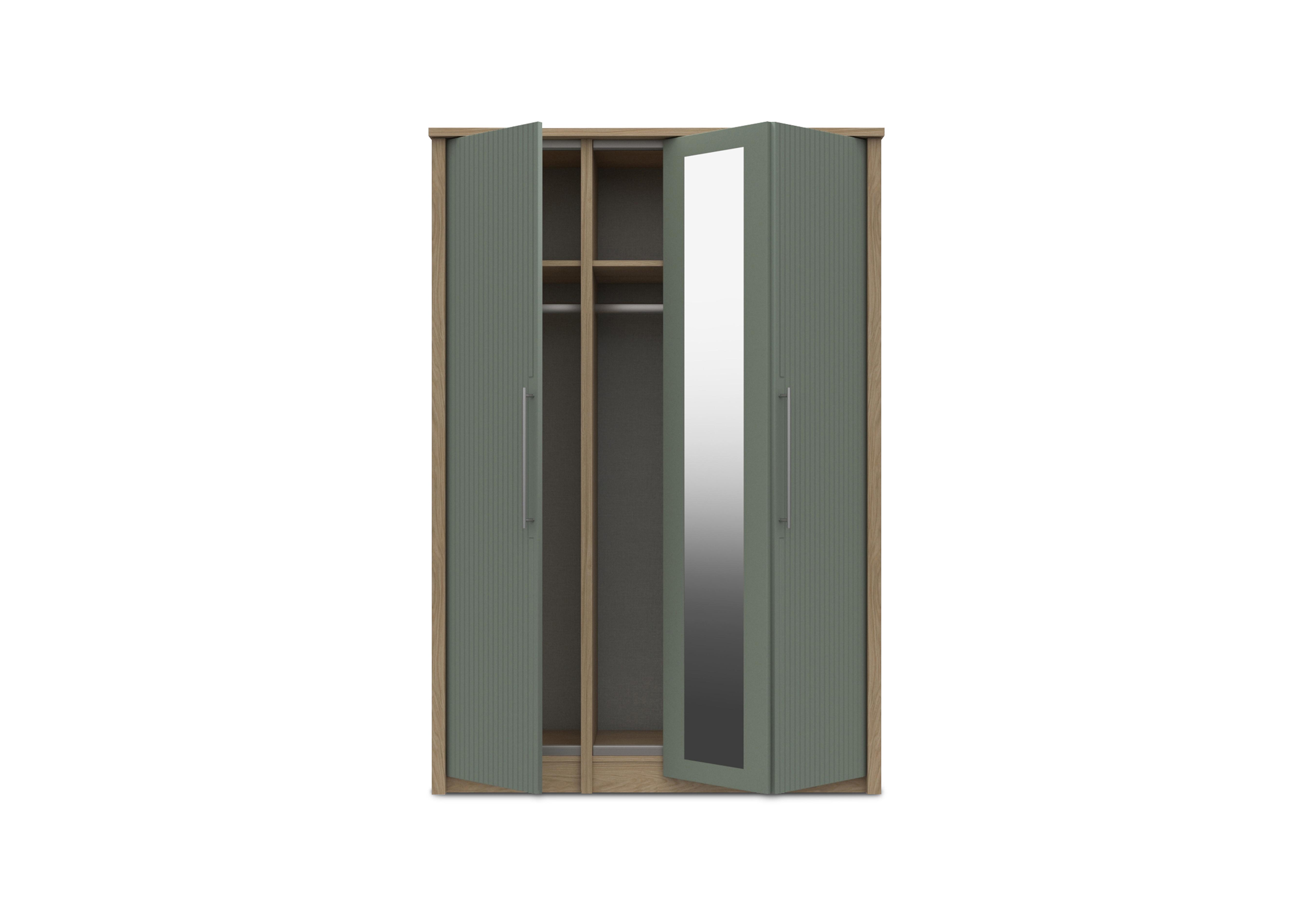 Chelsea 3 Door Bifold Wardrobe and Mirror in Soft Fern on Furniture Village