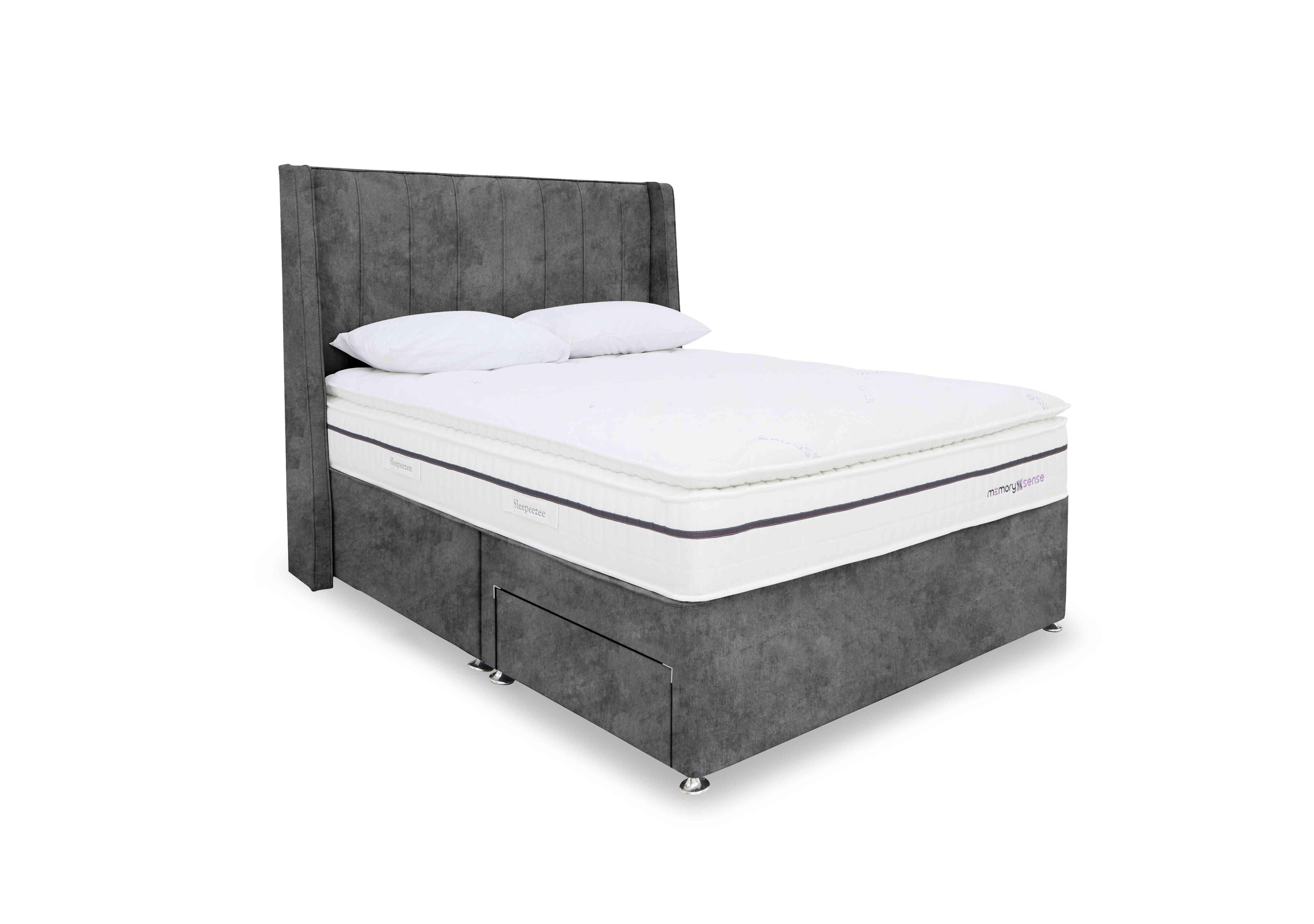 Memory Sense 2800 Divan Set in Daytona Grey on Furniture Village