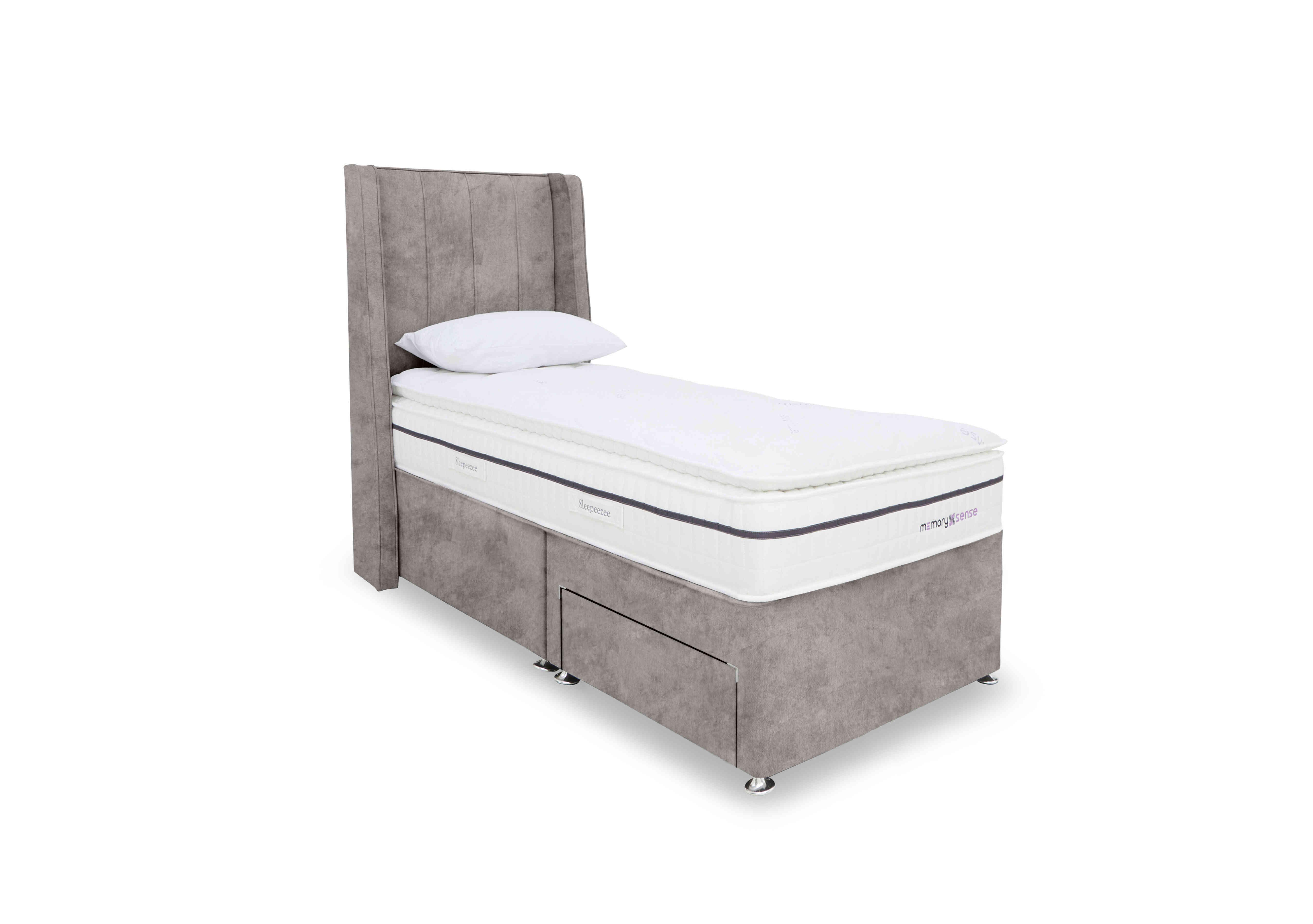 Memory Sense 2800 Divan Set in Daytona Silver on Furniture Village