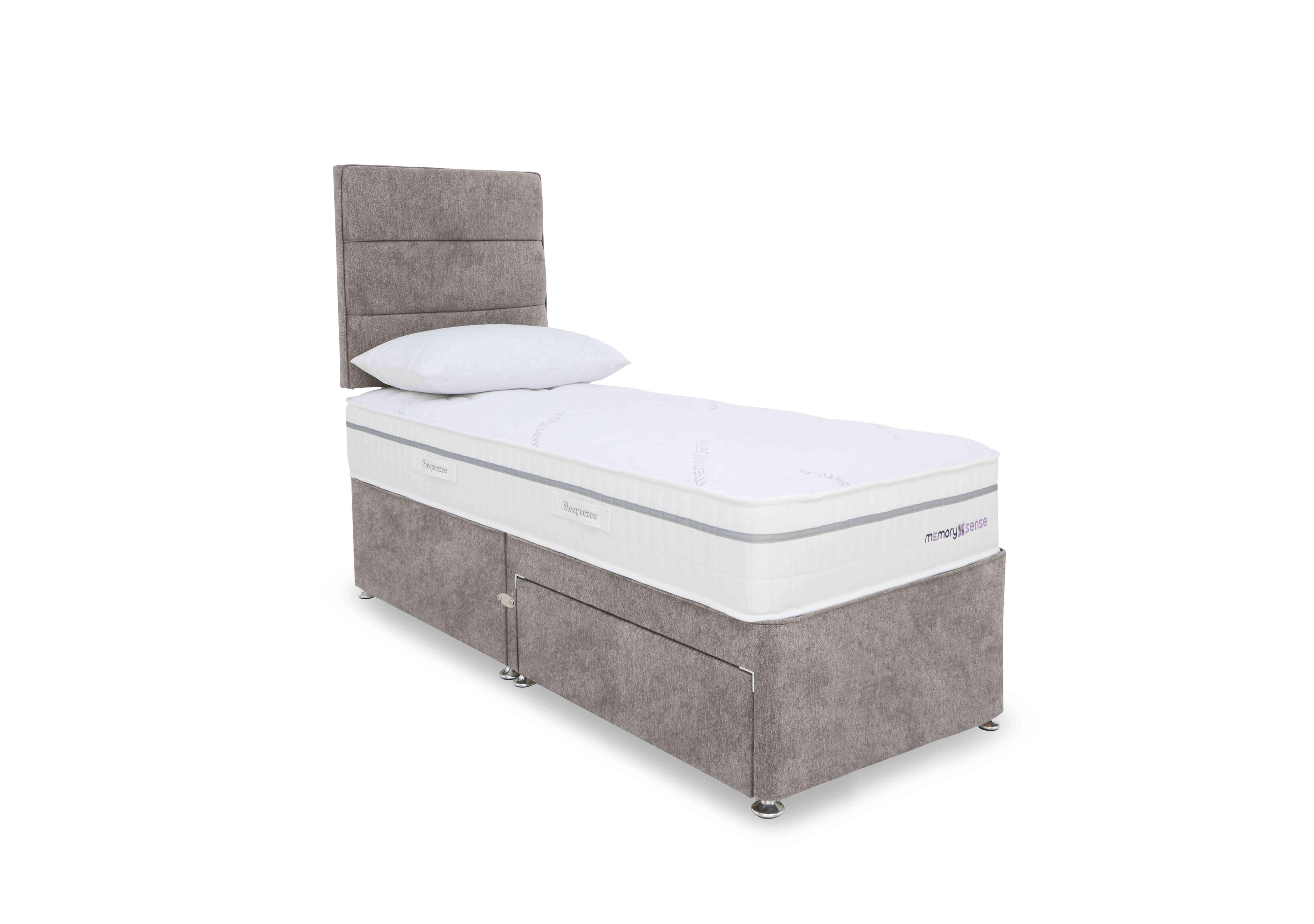 Memory Sense Ortho Divan Set in Daytona Silver on Furniture Village