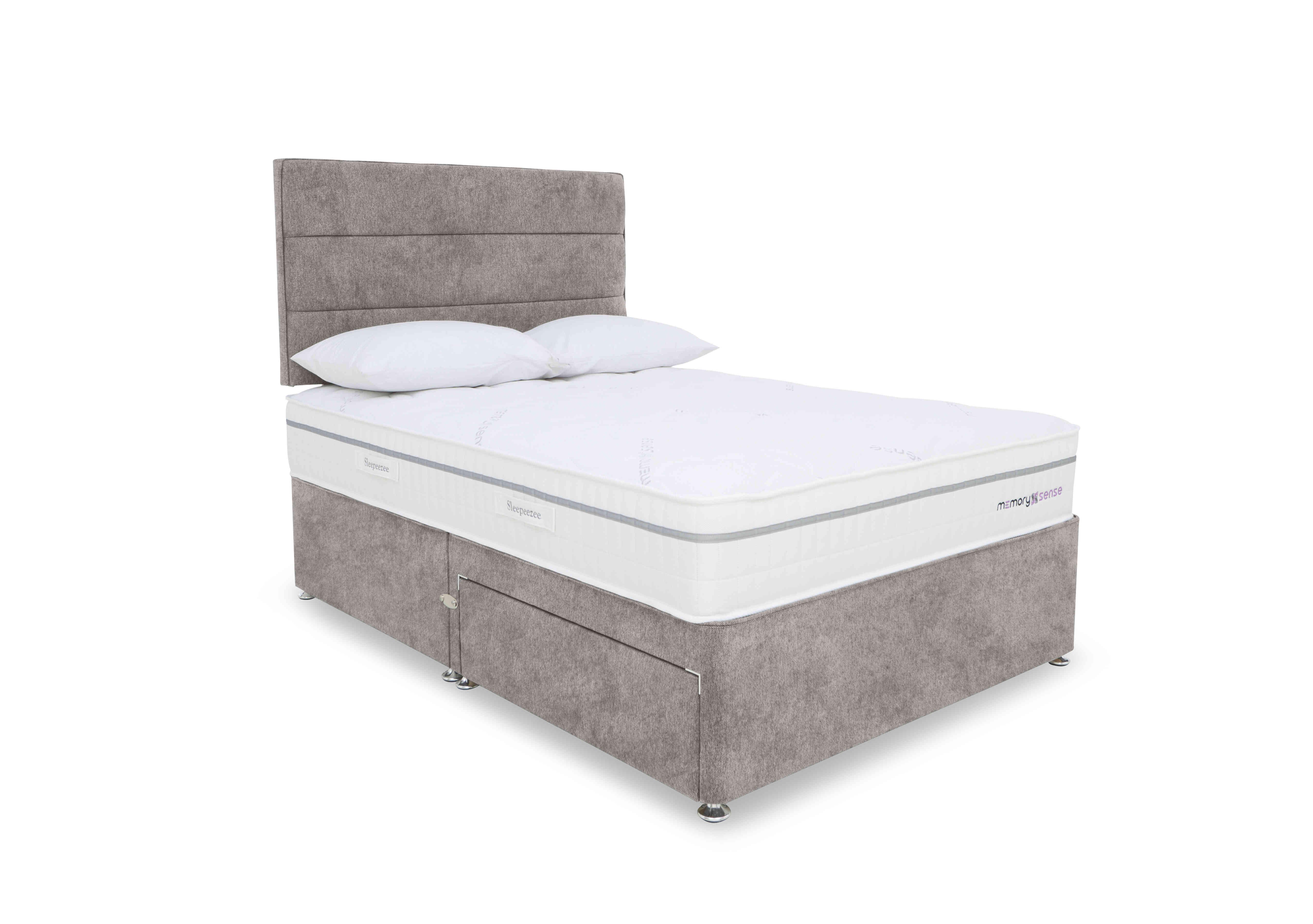 Memory Sense Ortho Divan Set in Daytona Silver on Furniture Village