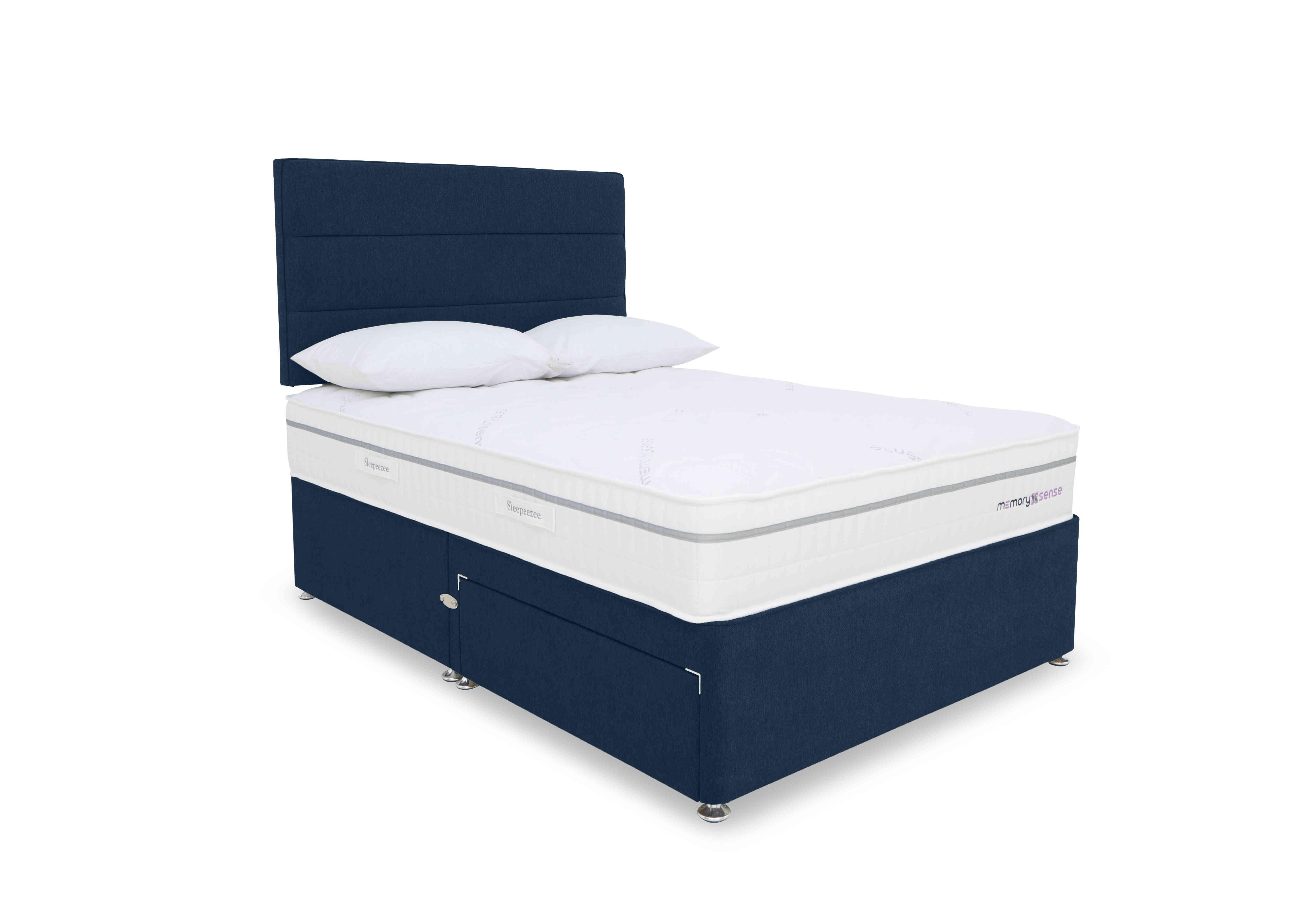 Memory Sense Ortho Divan Set in Plush Navy on Furniture Village