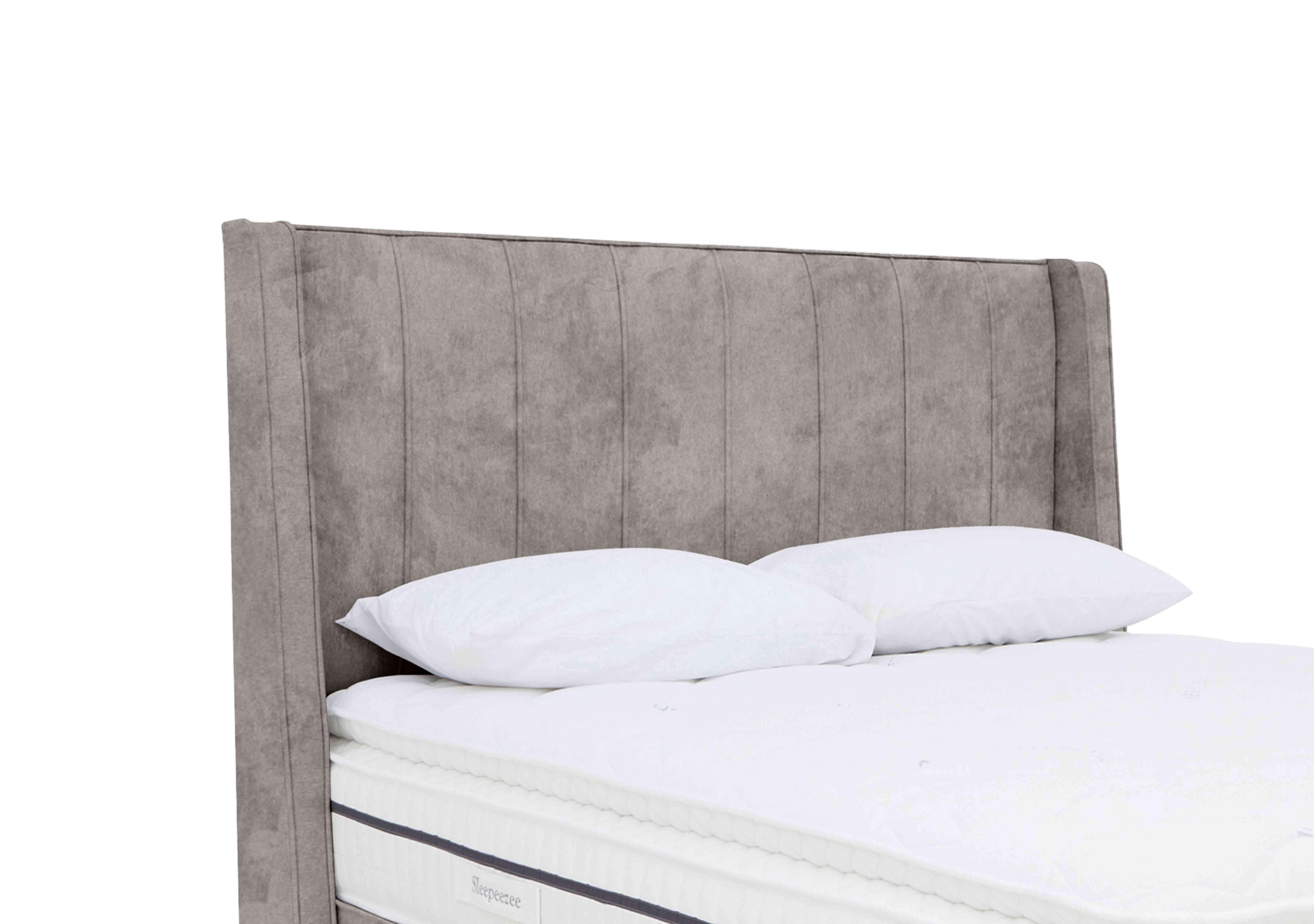 Davos Floor Standing Headboard in Daytona Silver on Furniture Village