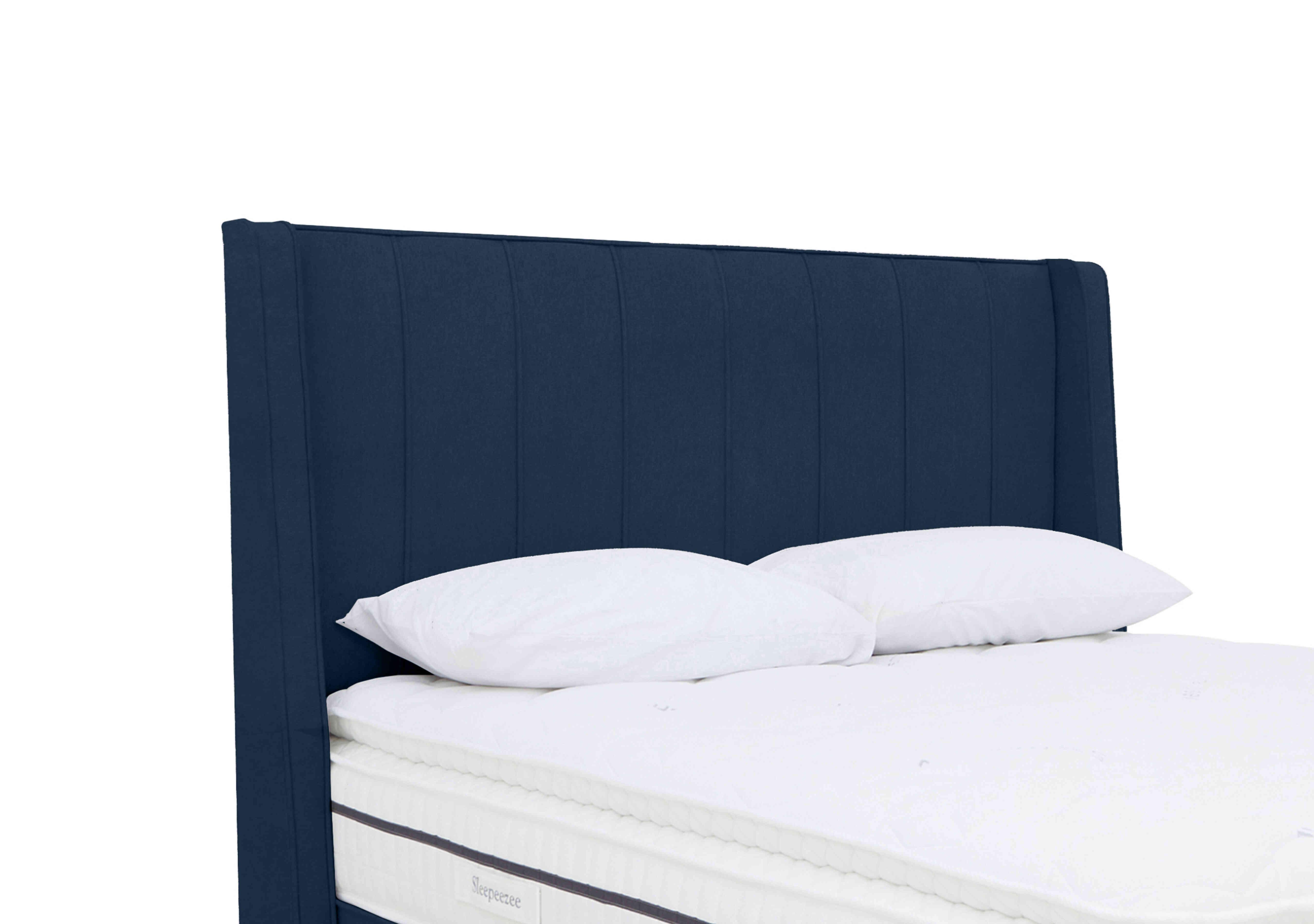 Davos Floor Standing Headboard in Plush Navy on Furniture Village