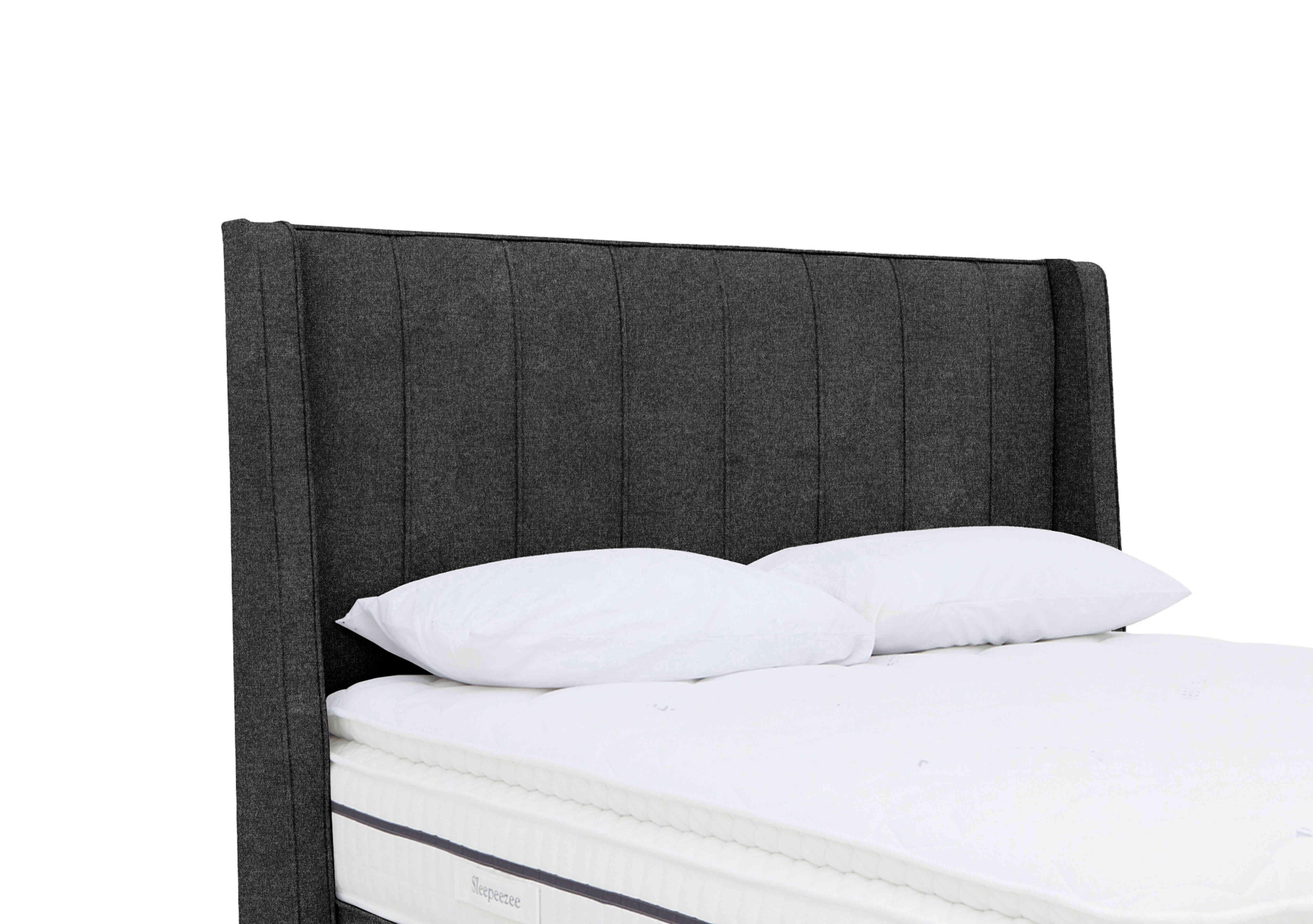 Davos Floor Standing Headboard in Queens Ash Grey on Furniture Village