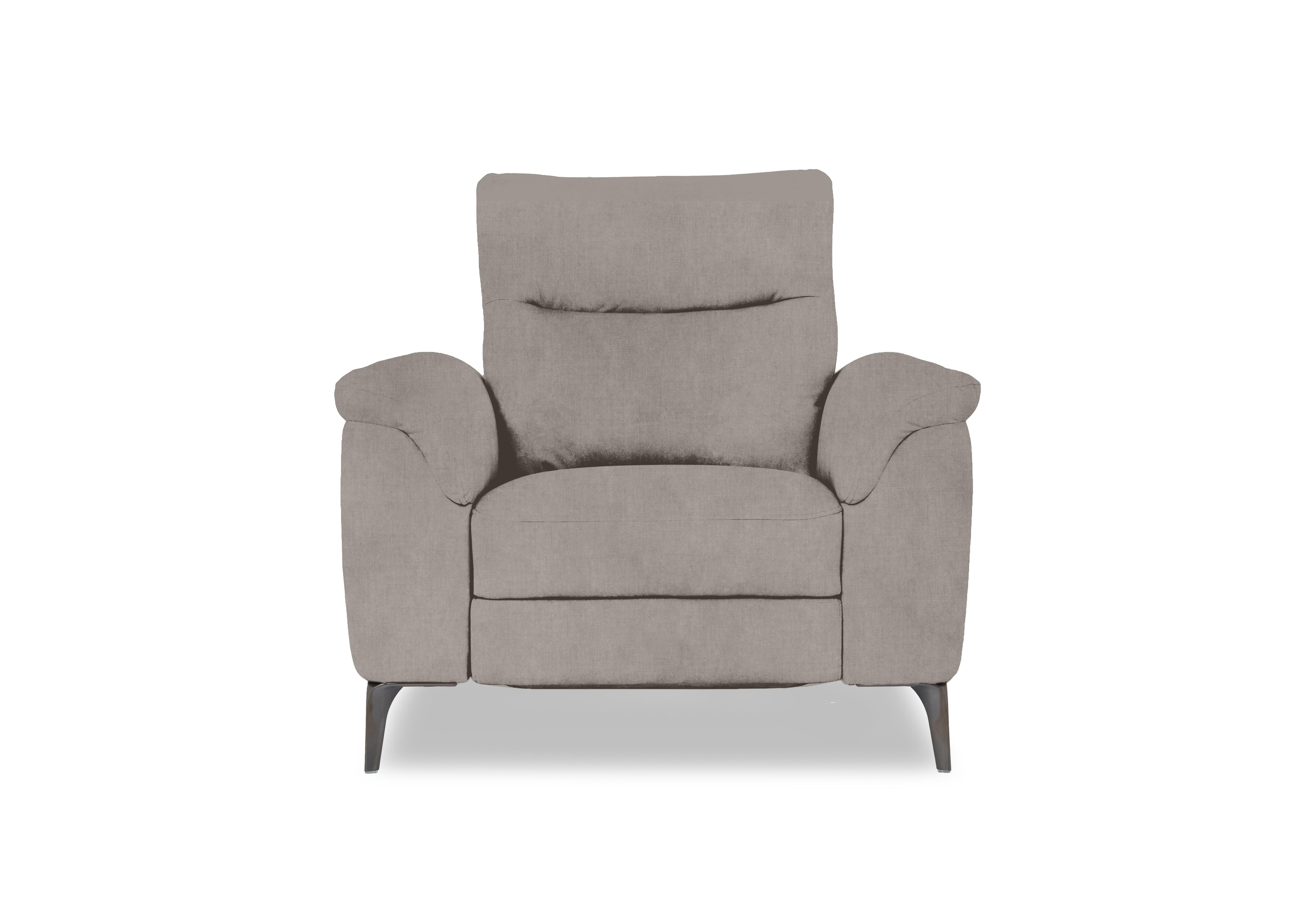 Morgan Fabric Chair in Opulence Silver 51007 on Furniture Village