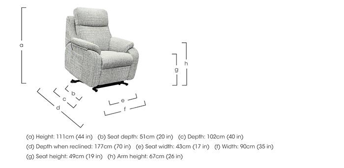 Kingsbury Small Fabric Lift and Rise Chair in  on Furniture Village