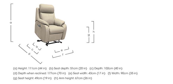 Kingsbury Small Leather Lift and Rise Chair in  on Furniture Village