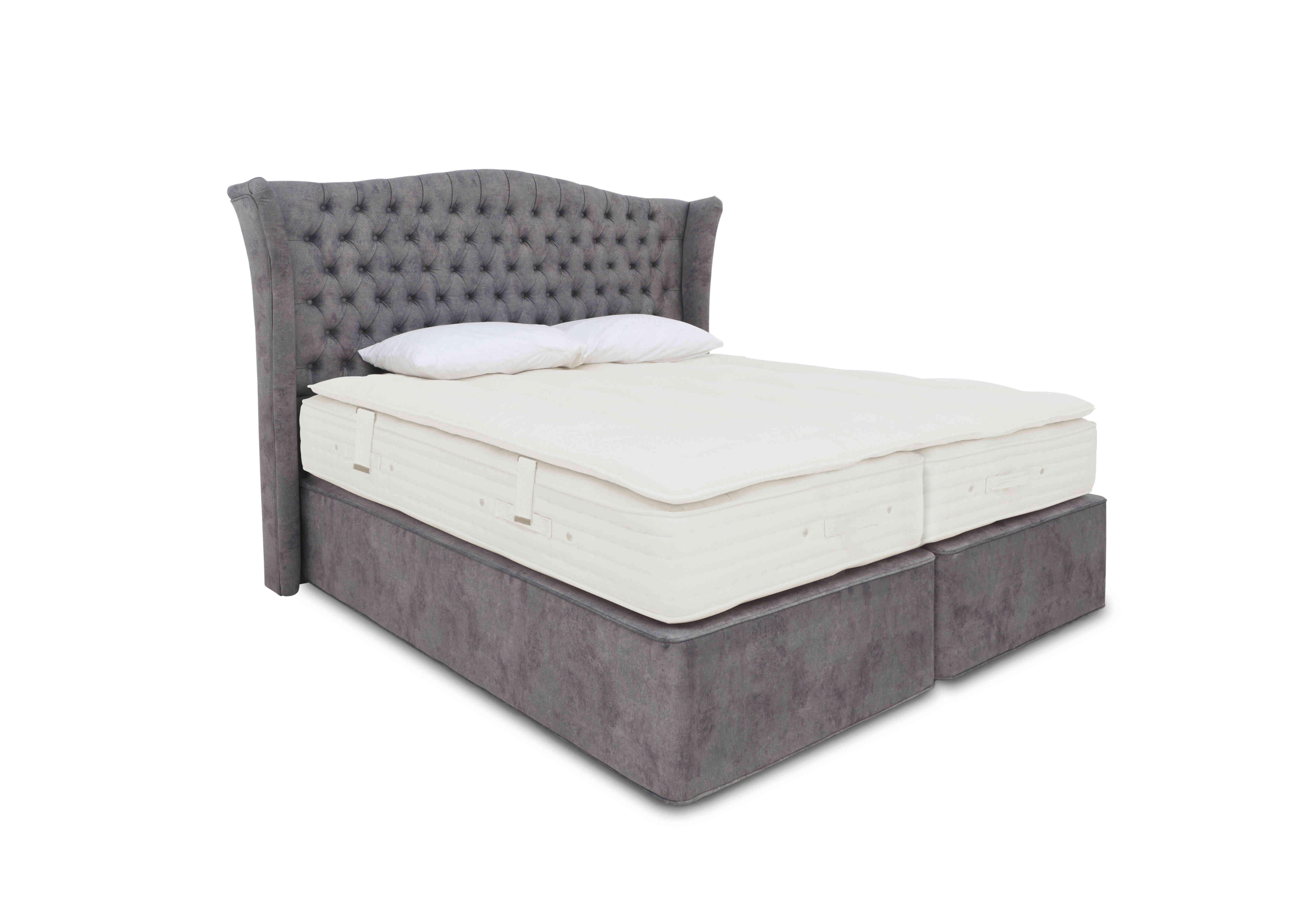 Majestic Zip and Link Sprung Divan Set in Daytona Pebble on Furniture Village