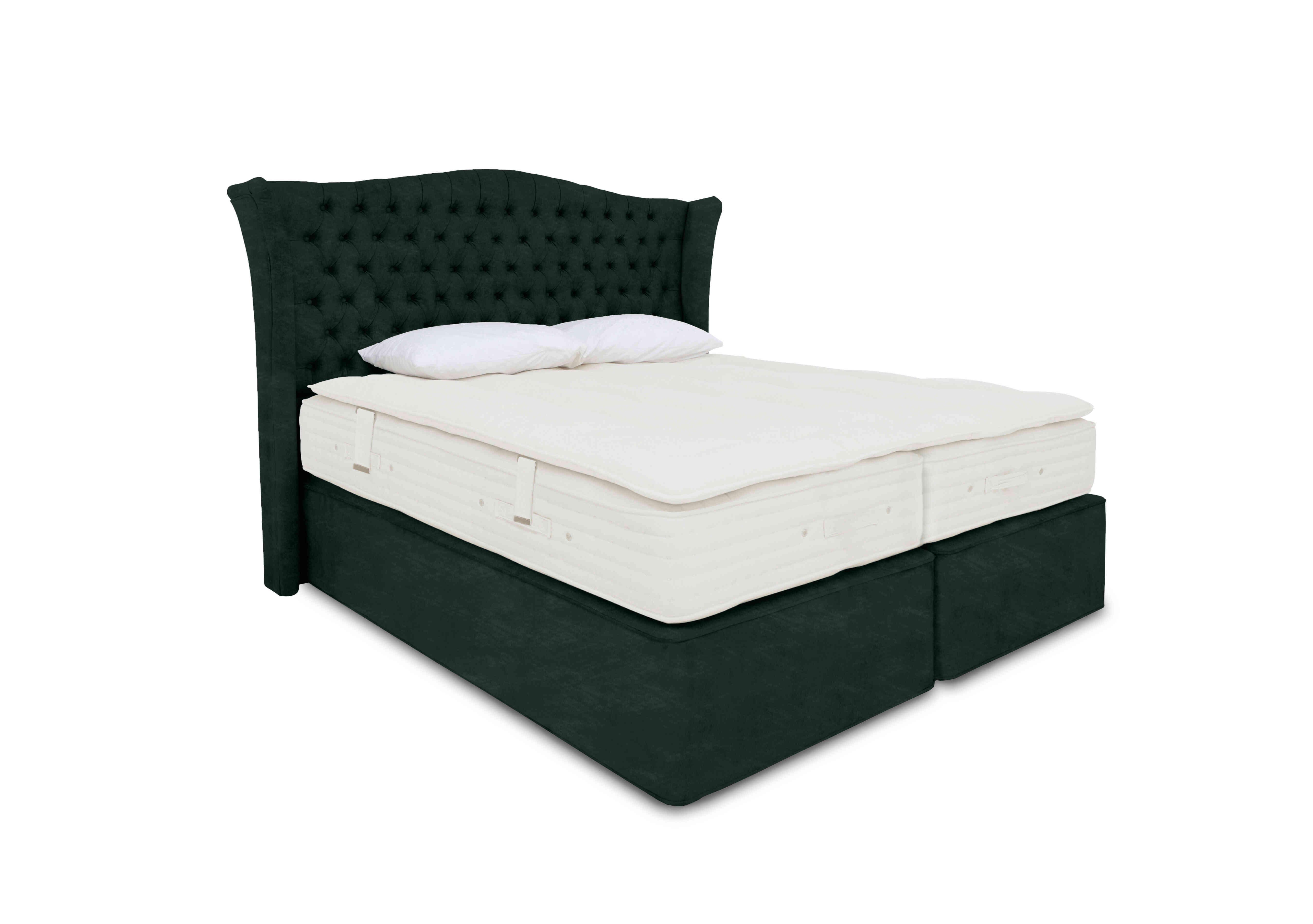 Majestic Zip and Link Sprung Divan Set in Premium Emerald Green / 501 on Furniture Village