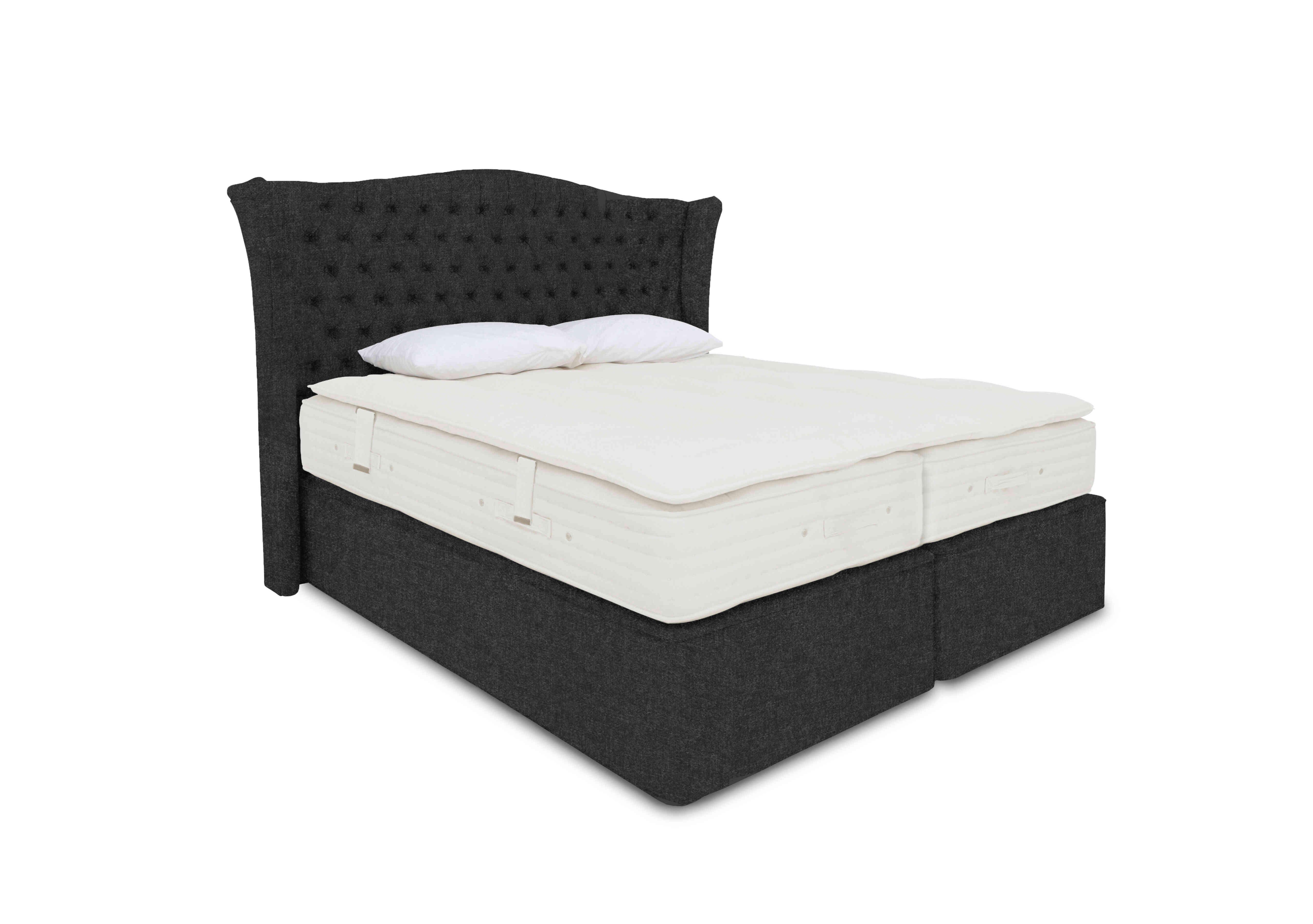 Majestic Zip and Link Sprung Divan Set in Tweed Charcoal / 801 on Furniture Village