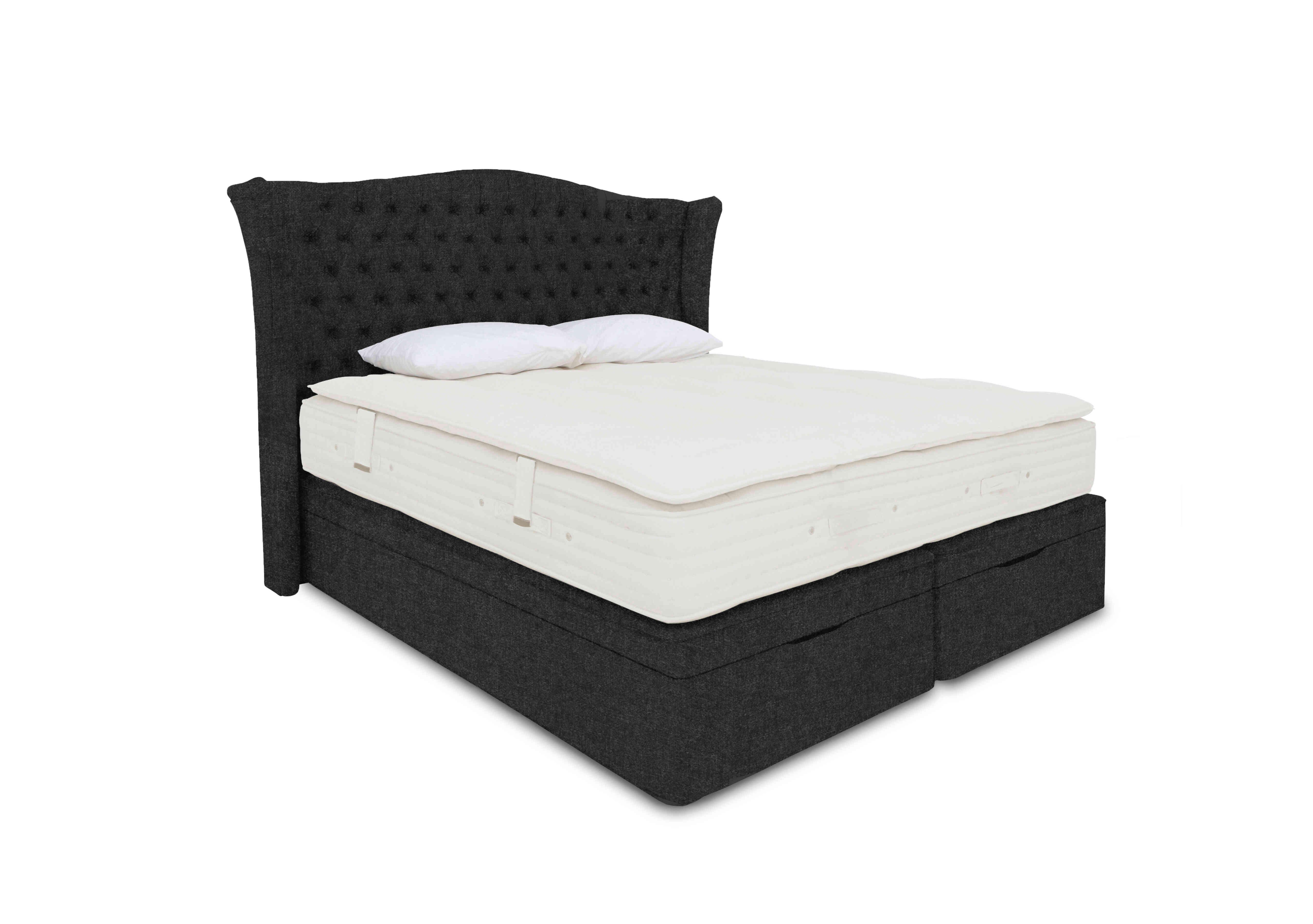 Majestic Ottoman Divan Set in Tweed Charcoal / 801 on Furniture Village