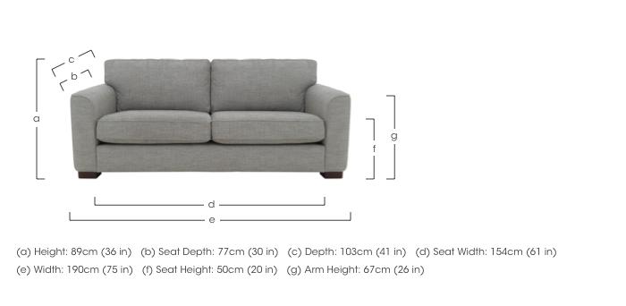 Elora 3 Seater Fabric Sofa in  on Furniture Village