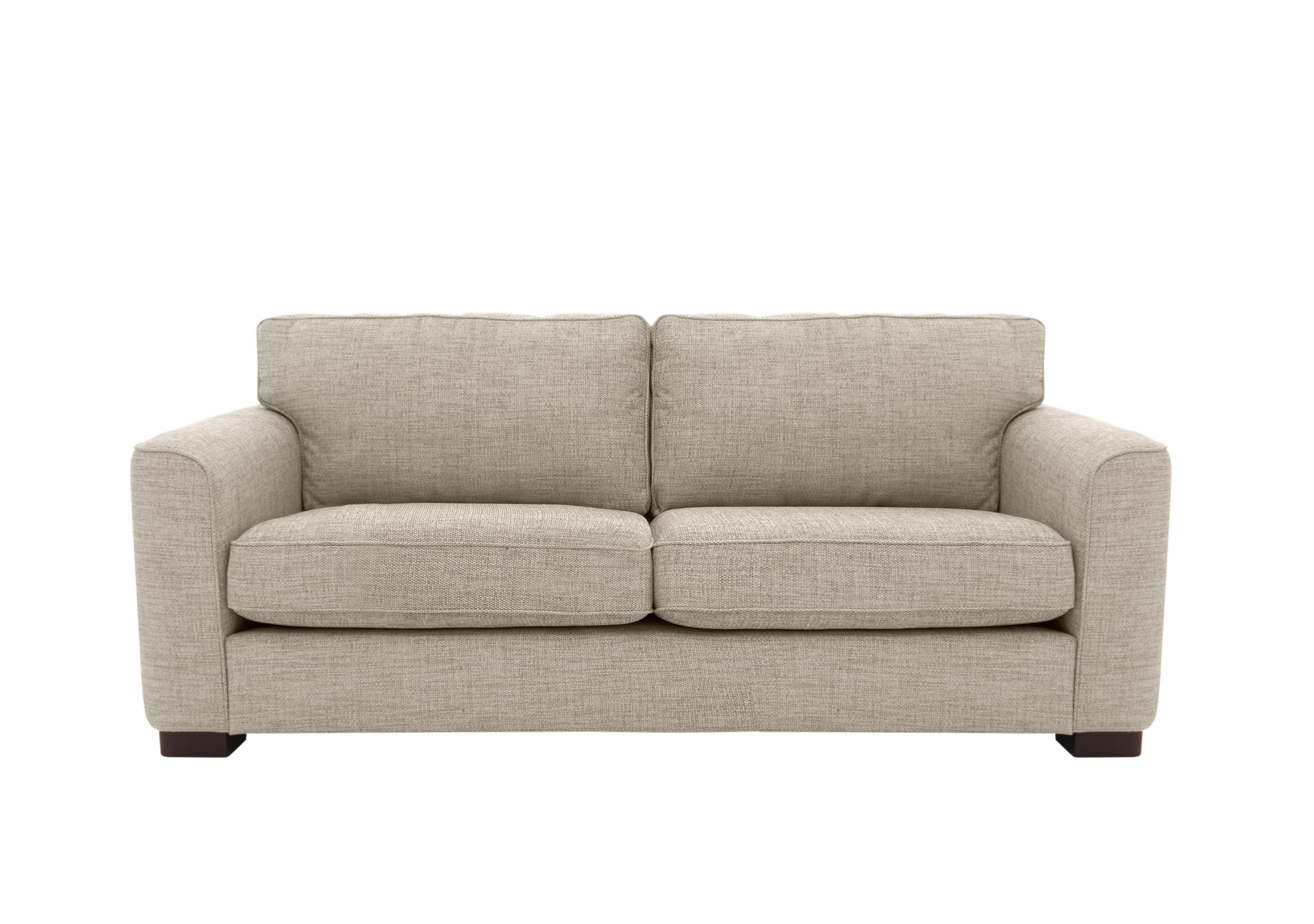Elora 3 Seater Fabric Sofa in Kento 142 Stone Dbf on Furniture Village