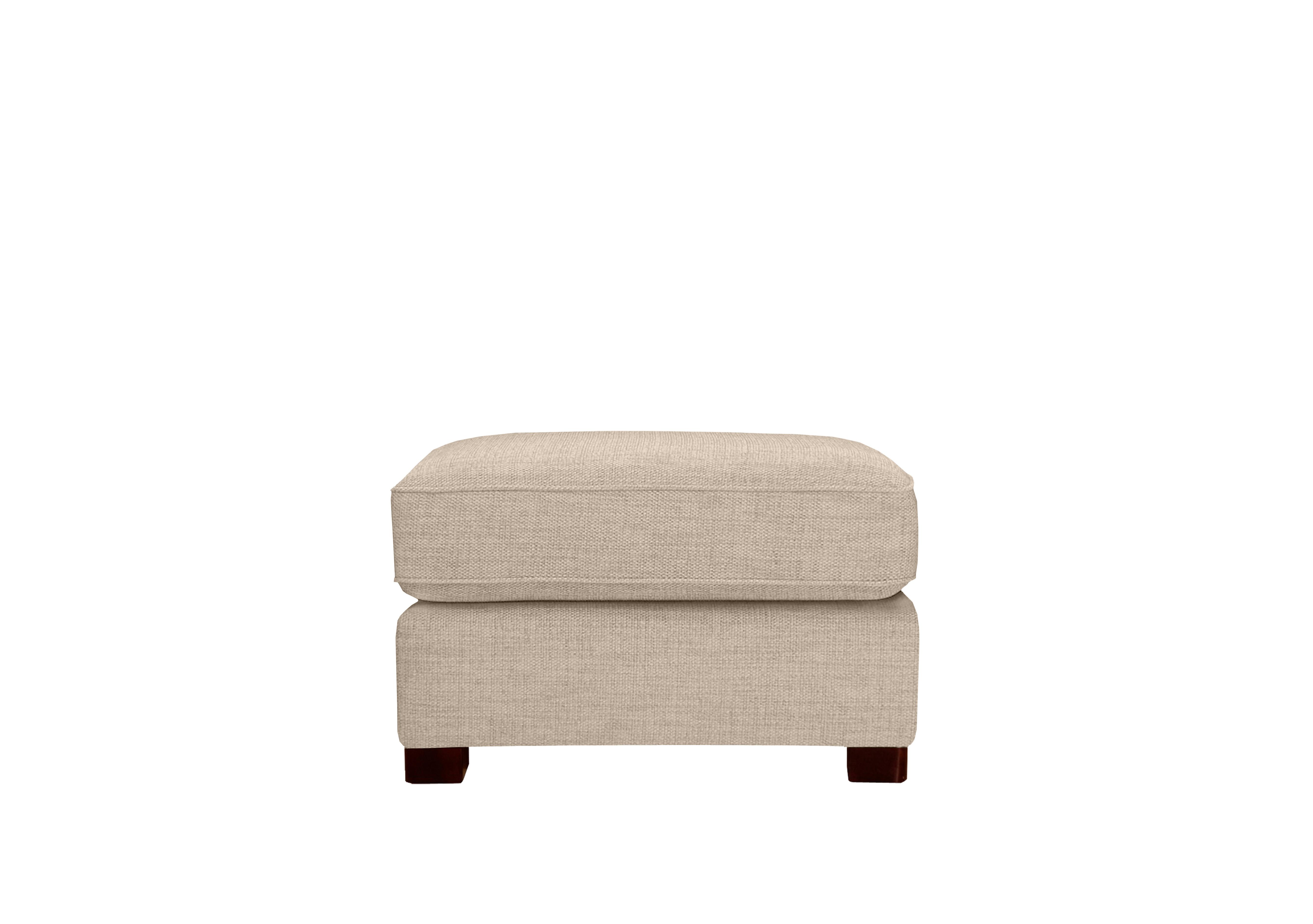 Elora Small Fabric Storage Footstool in Kento 03 Crema Dbf on Furniture Village