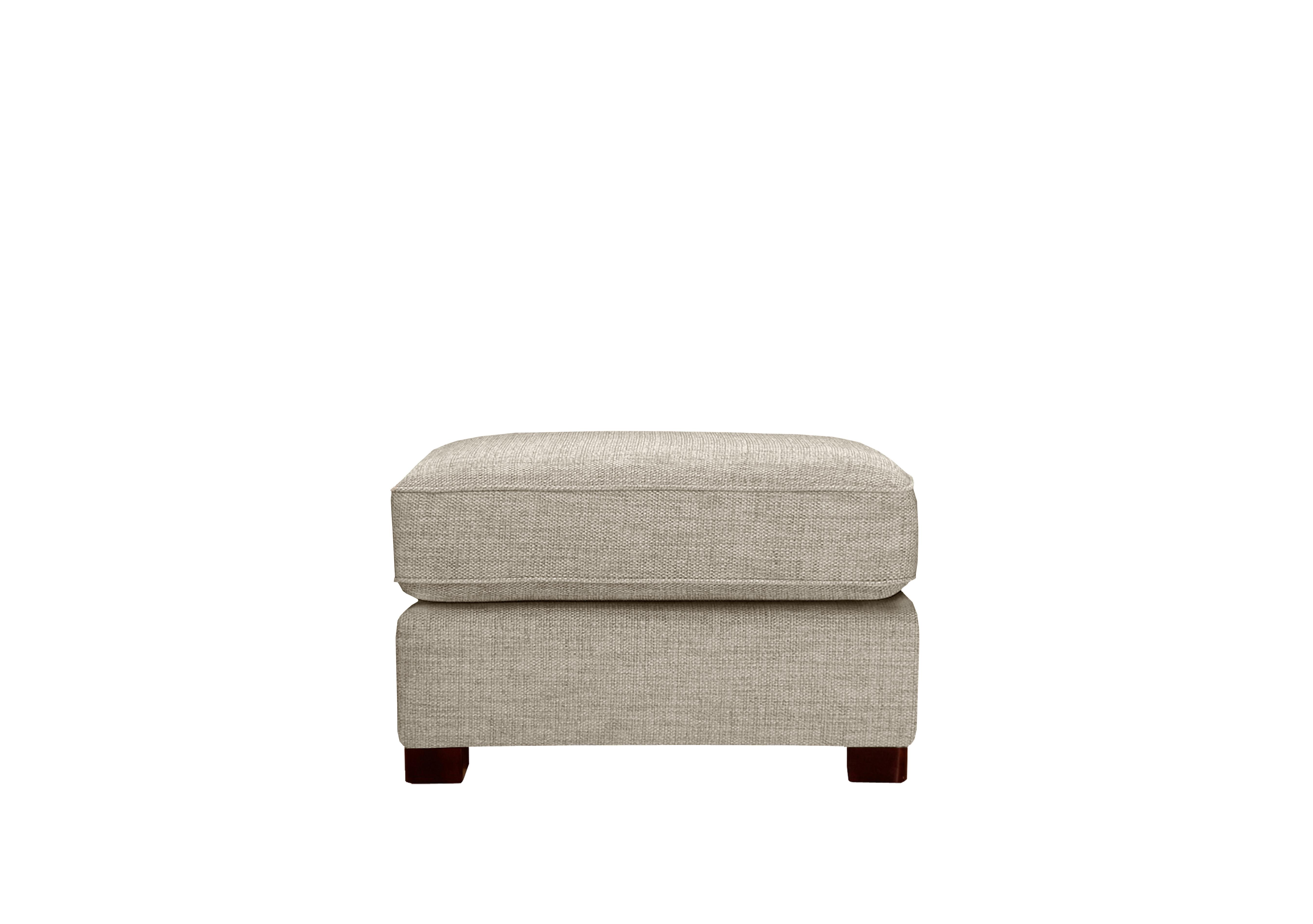 Elora Small Fabric Storage Footstool in Kento 142 Stone Dbf on Furniture Village