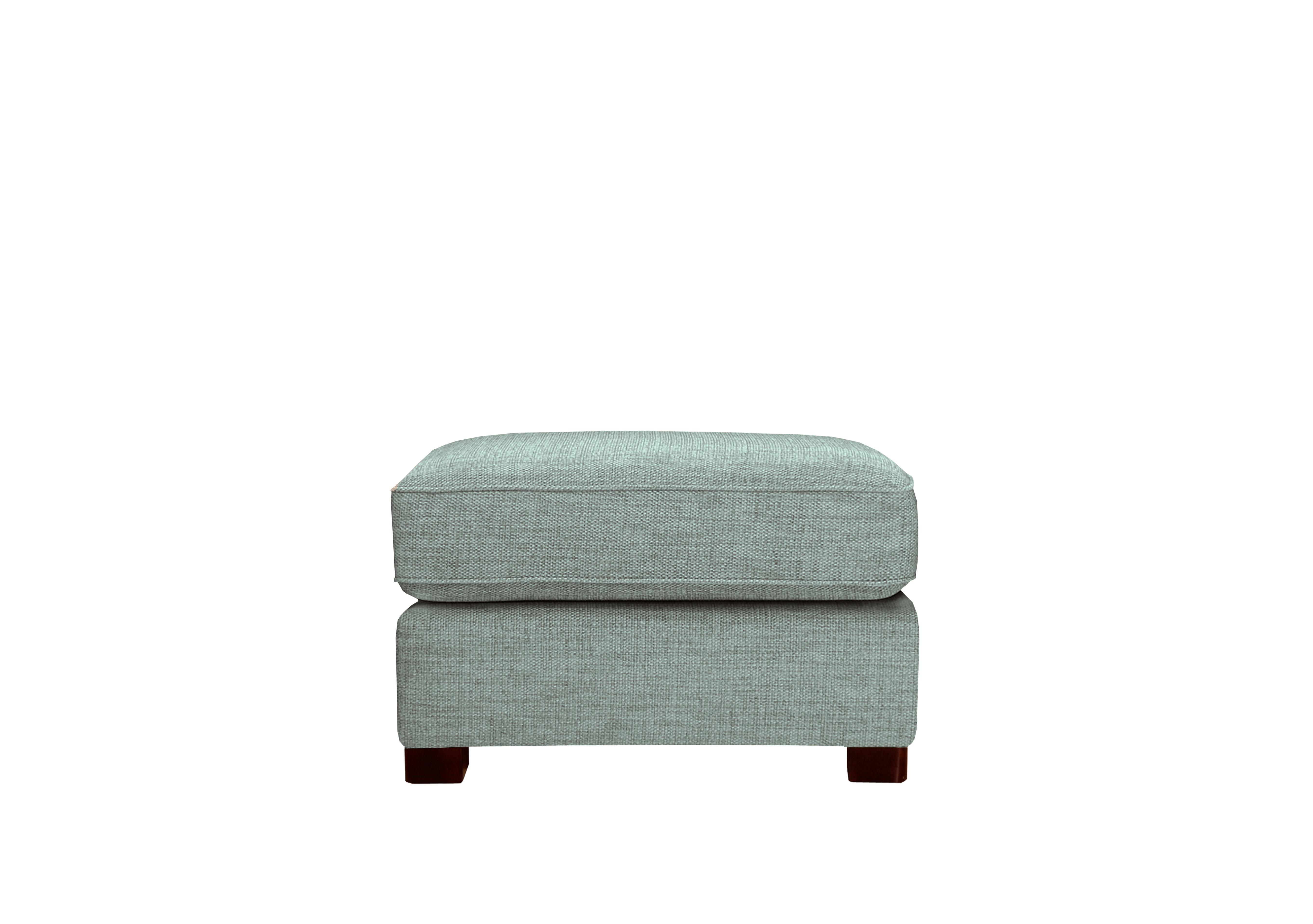 Elora Small Fabric Storage Footstool in Kento 509 Aqua Dbf on Furniture Village