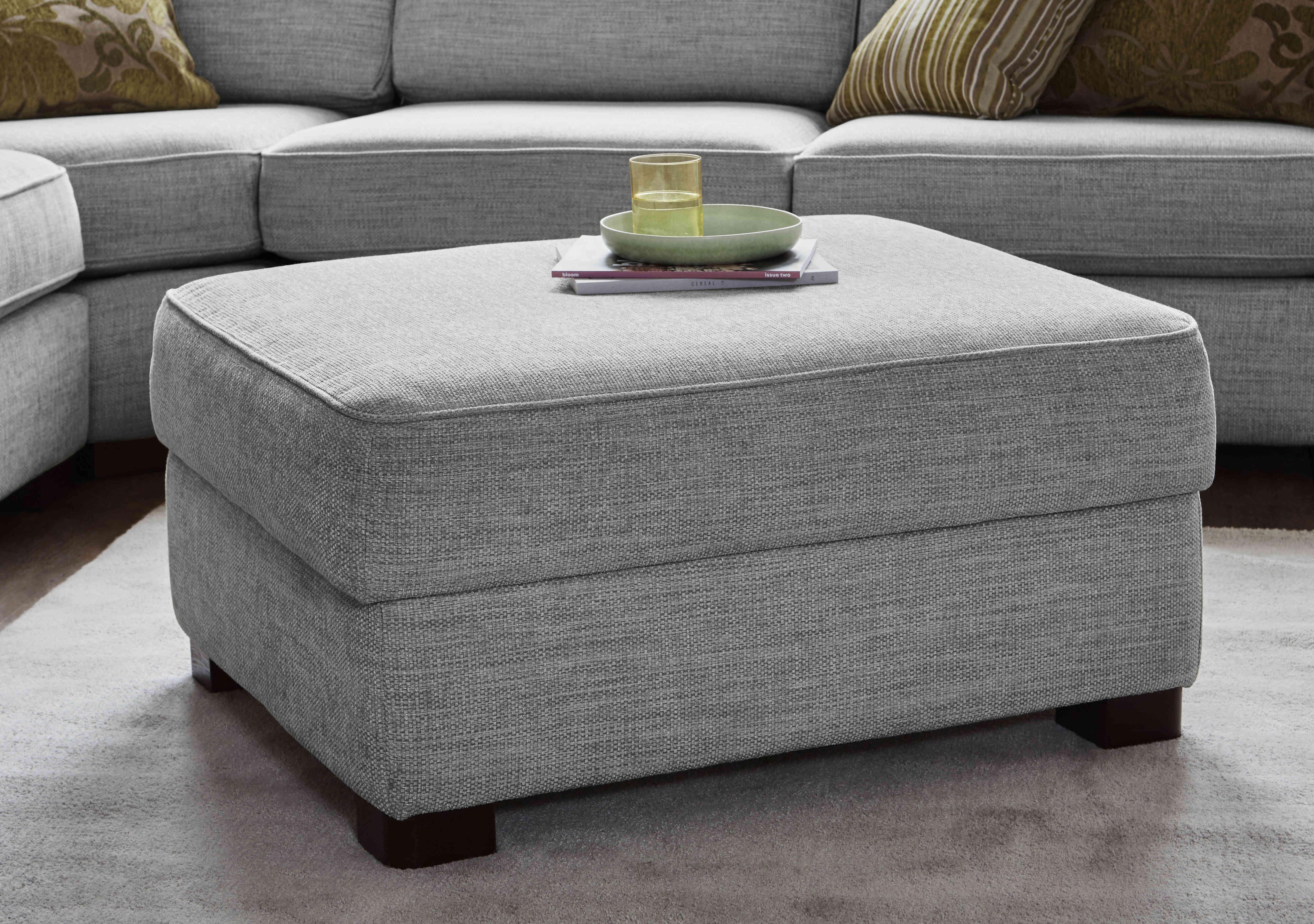 Elora Large Fabric Storage Footstool in  on Furniture Village
