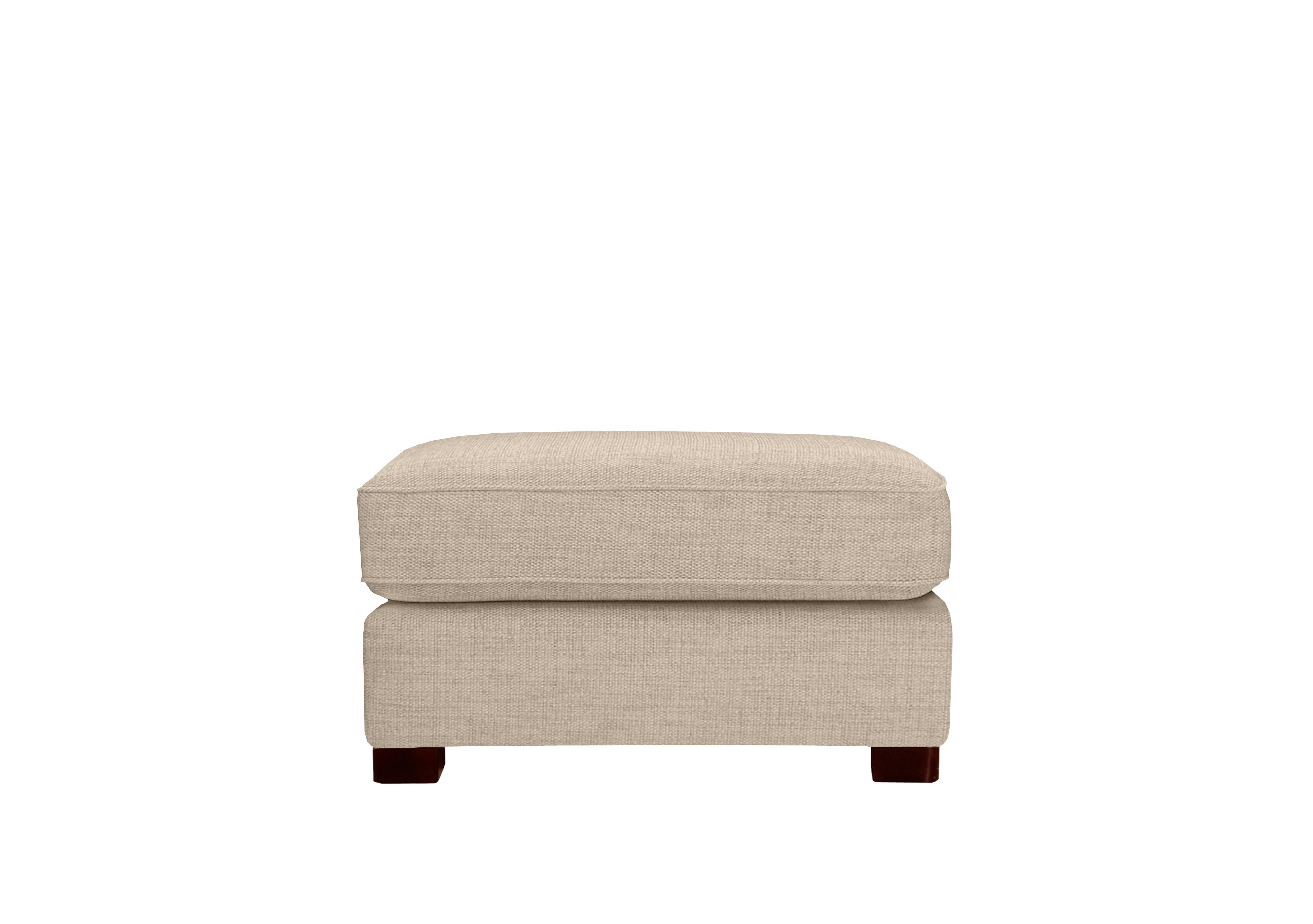 Elora Large Fabric Storage Footstool in Kento 03 Crema Dbf on Furniture Village