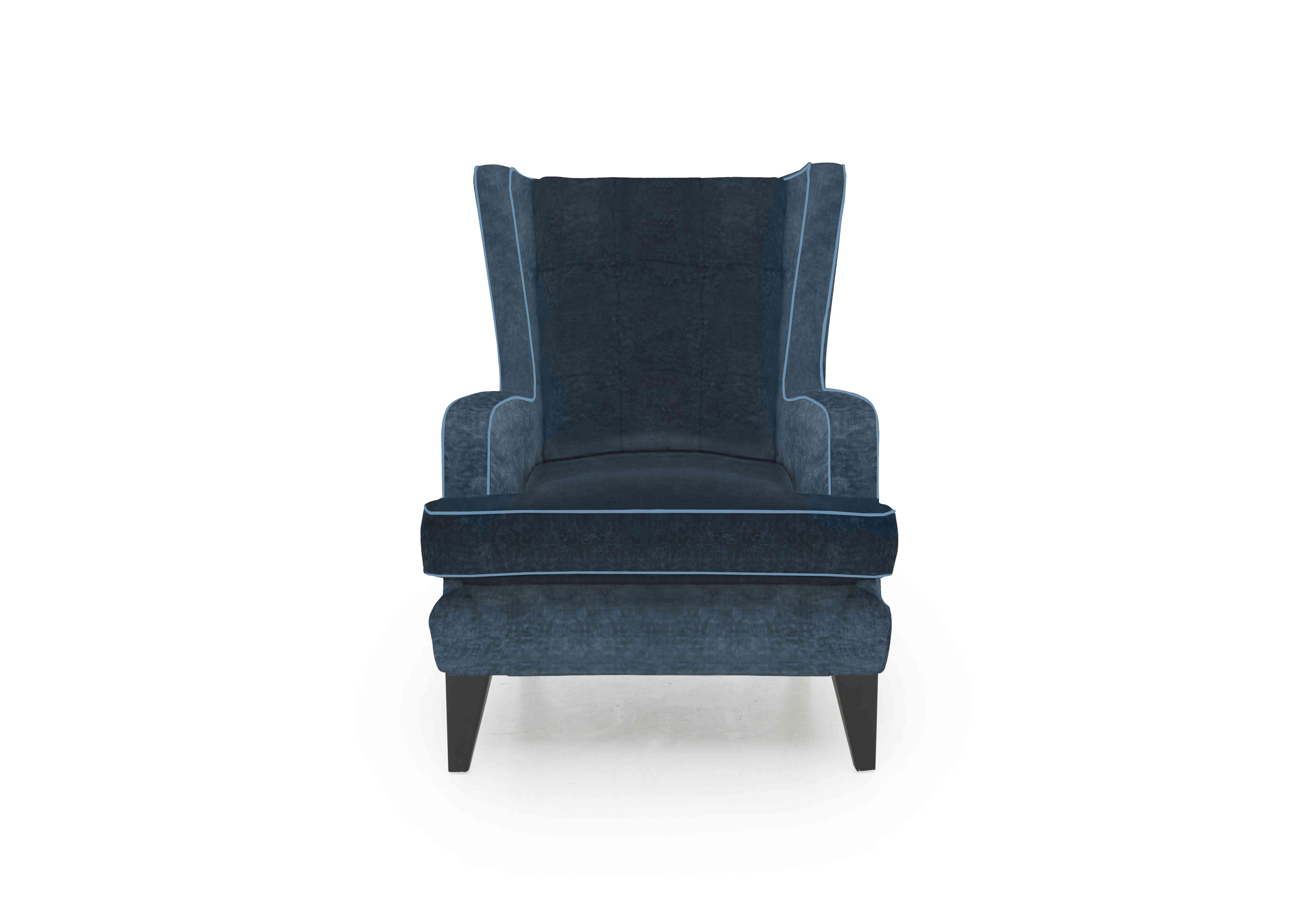 Modern Classics Wing Chair in Remini Petrol Blue Cp Mf on Furniture Village
