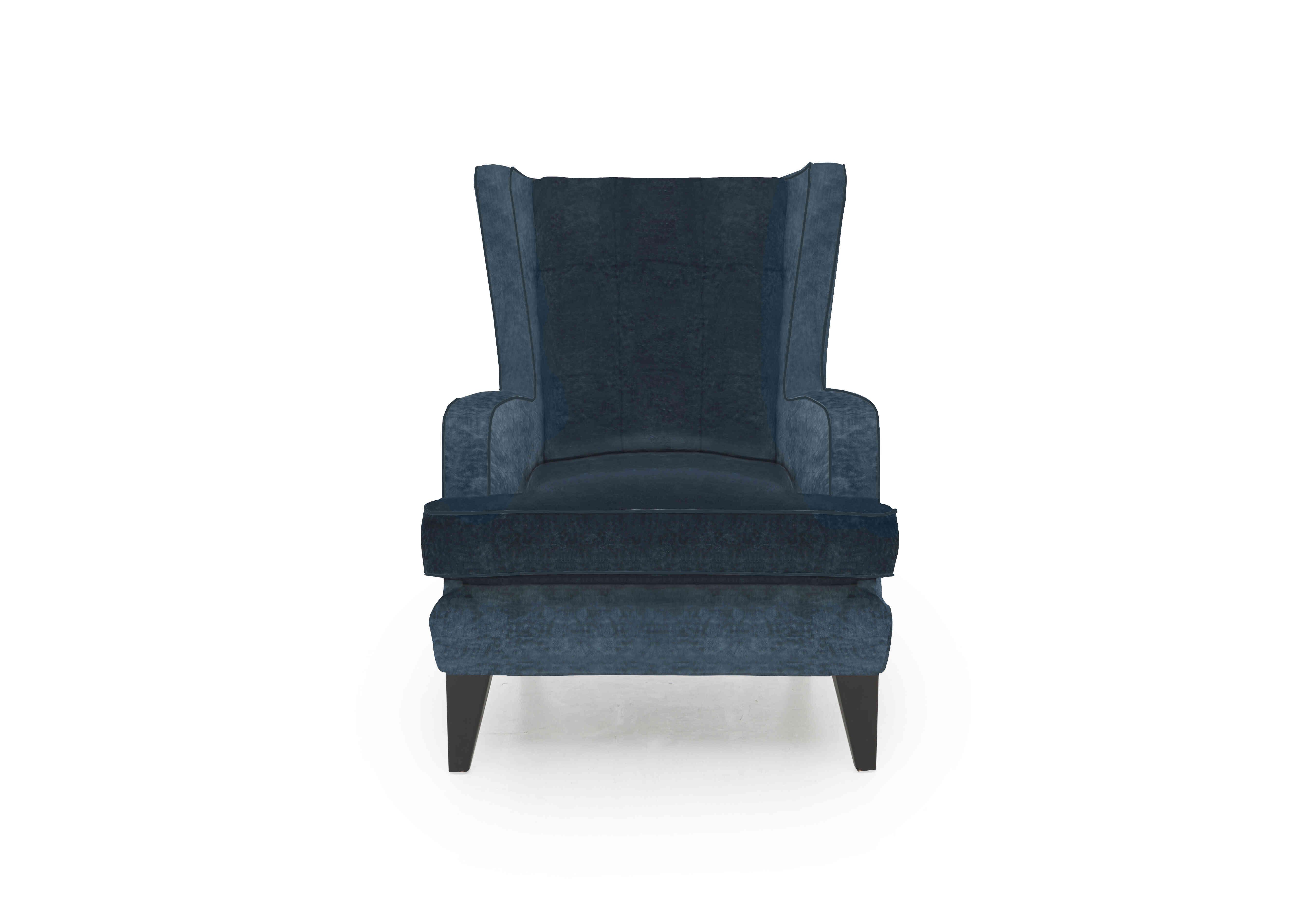 Modern Classics Wing Chair in Remini Petrol Blue Sp Mf on Furniture Village