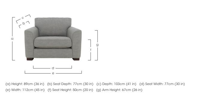 Elora Large Fabric Armchair in  on Furniture Village