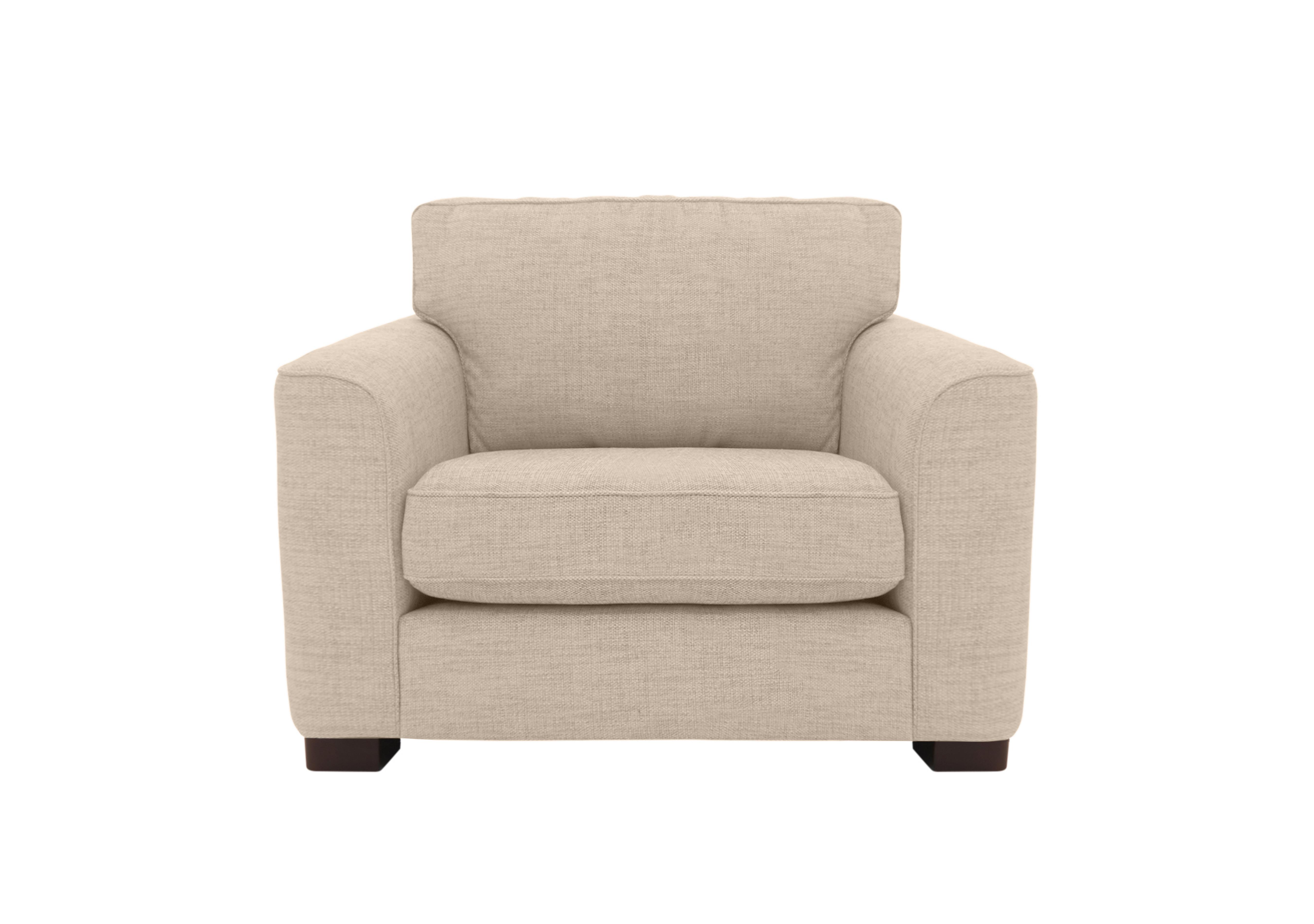 Elora Large Fabric Armchair in Kento 03 Crema Dbf on Furniture Village