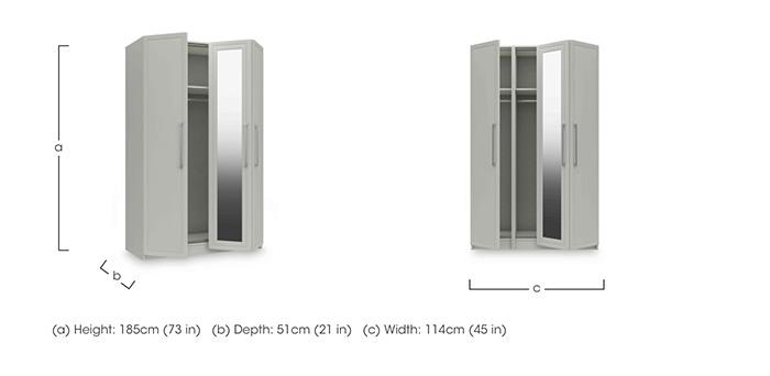 Bexley 3 Door Bifold Wardrobe with Mirror Door and Interior Lighting in  on Furniture Village