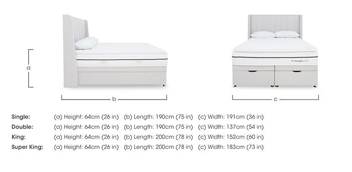 Memory Sense 2800 End Ottoman Divan Set in  on Furniture Village