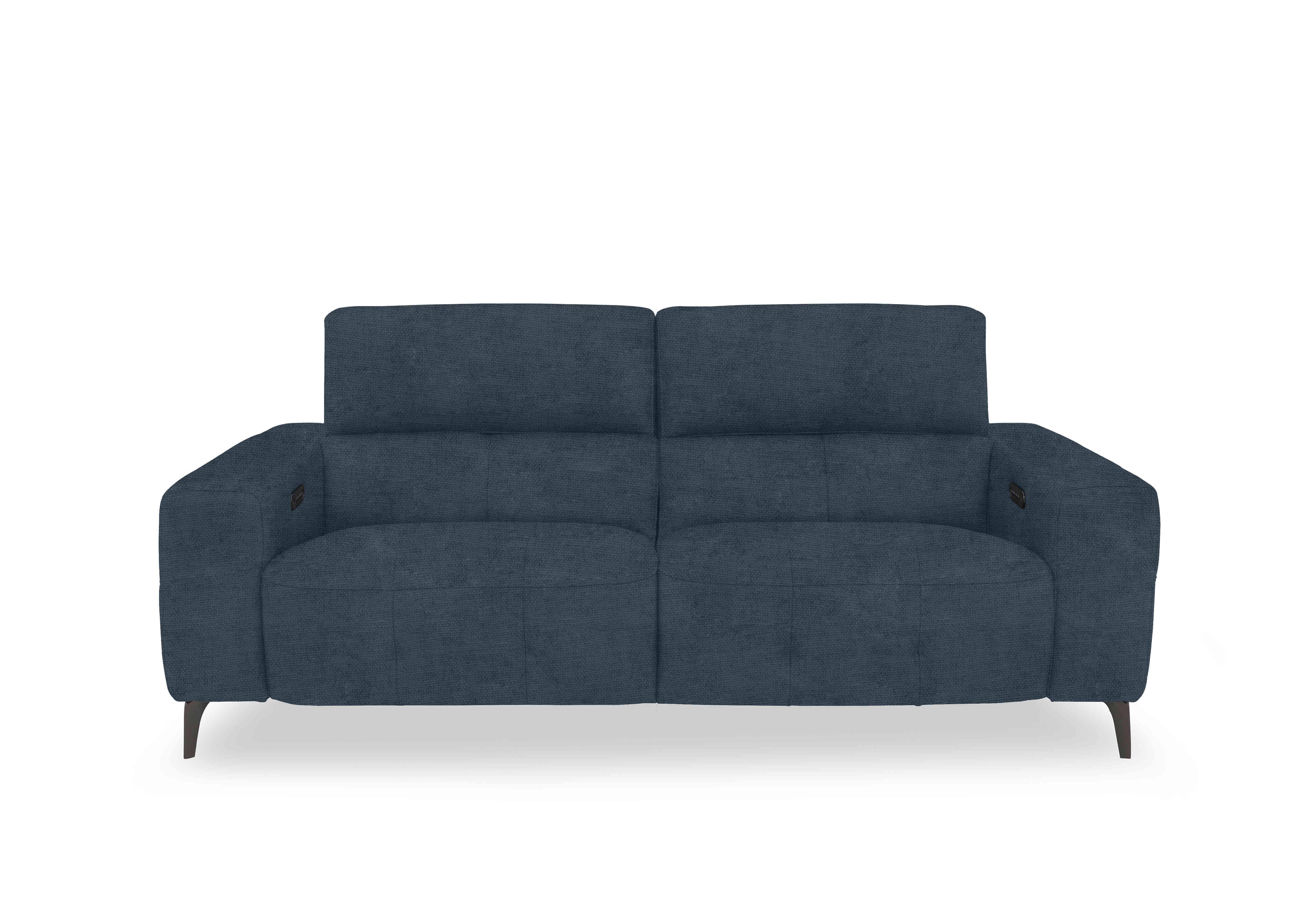 New York 3 Seater Fabric Sofa in Fab-Coe-R303 Silverish Blue on Furniture Village