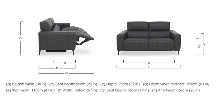 New York 2 Seater Leather Sofa in  on Furniture Village
