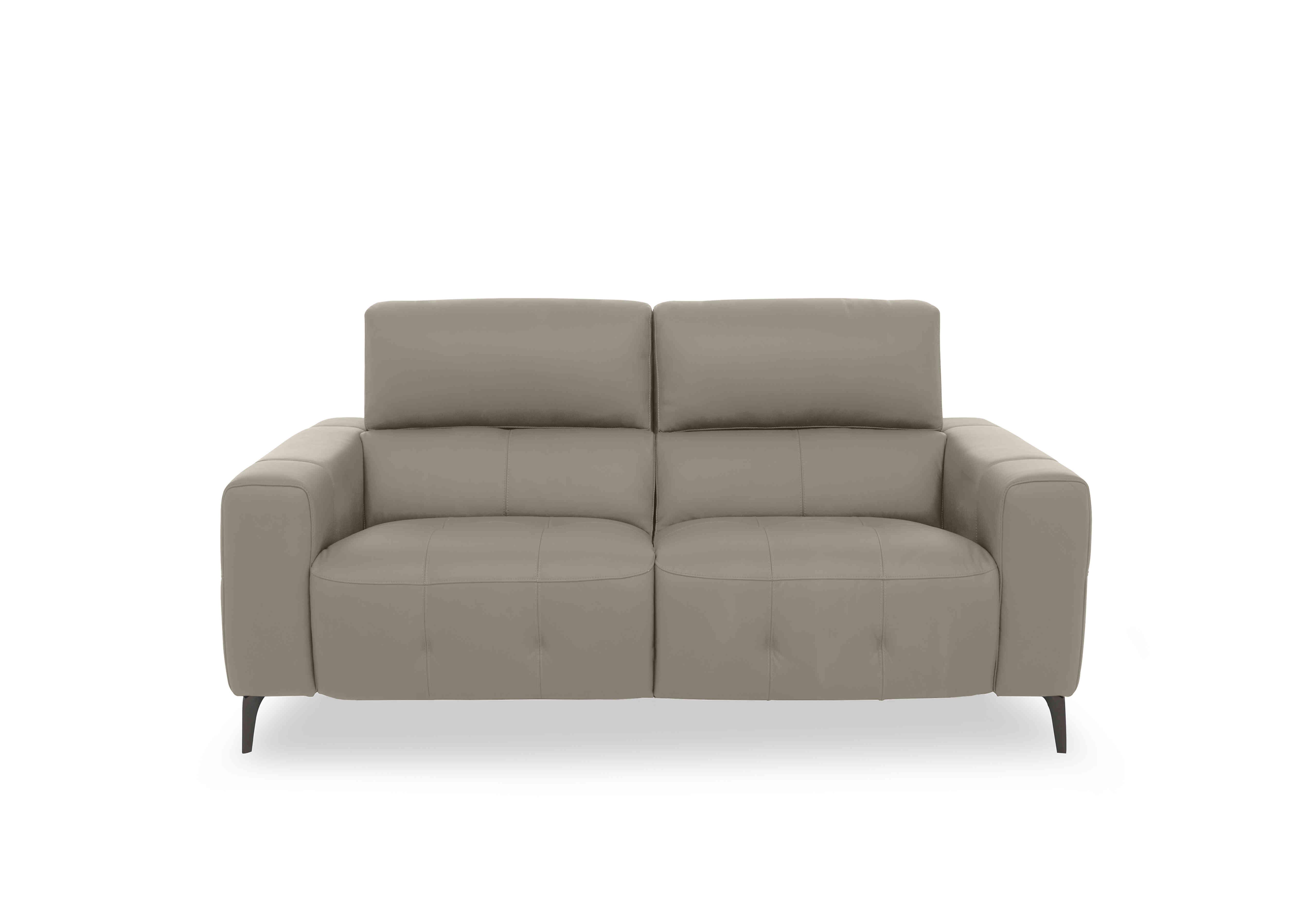 New York 2 Seater Leather Sofa in Bv-156e Frost on Furniture Village