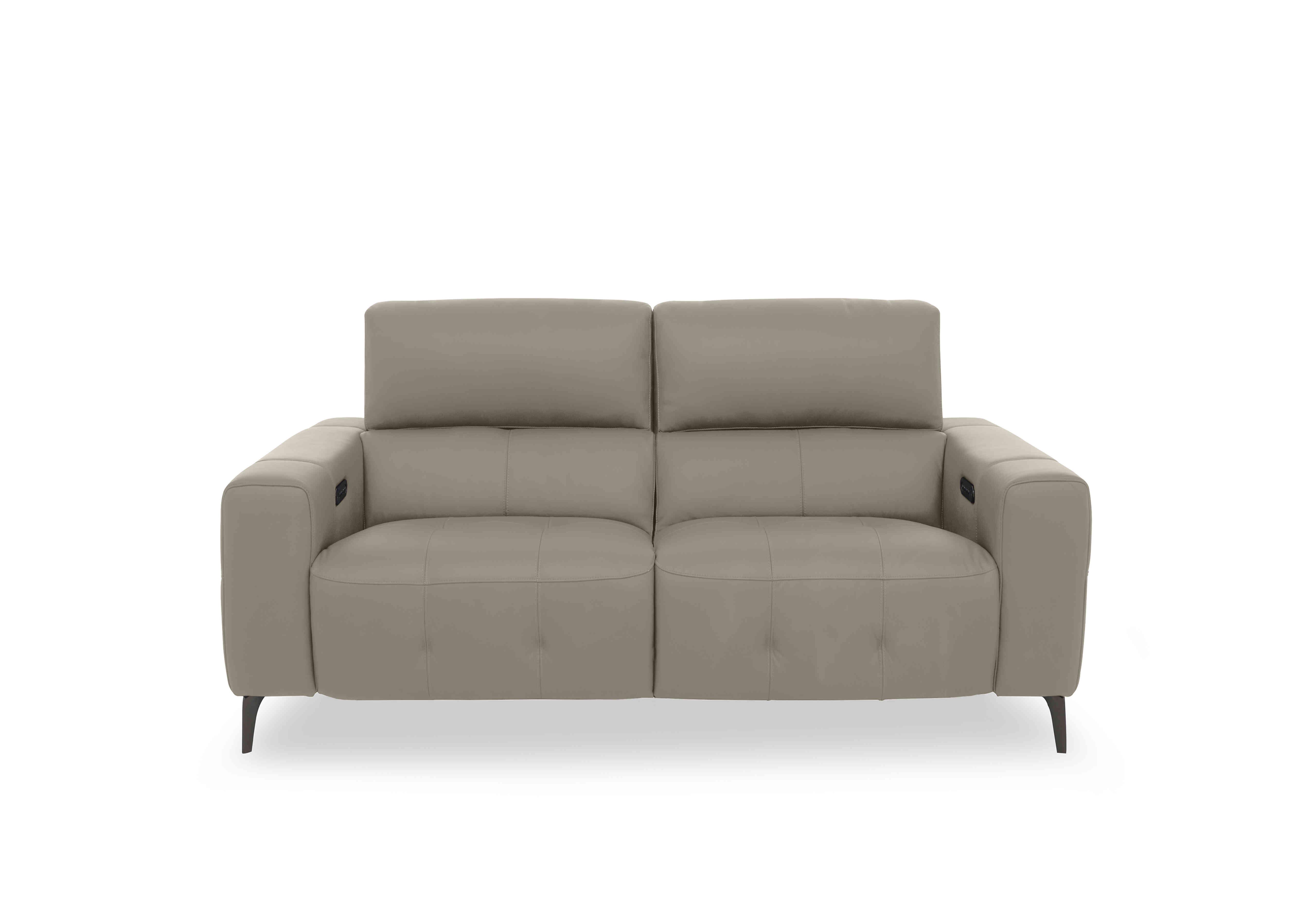 New York 2 Seater Leather Sofa in Bv-156e Frost on Furniture Village