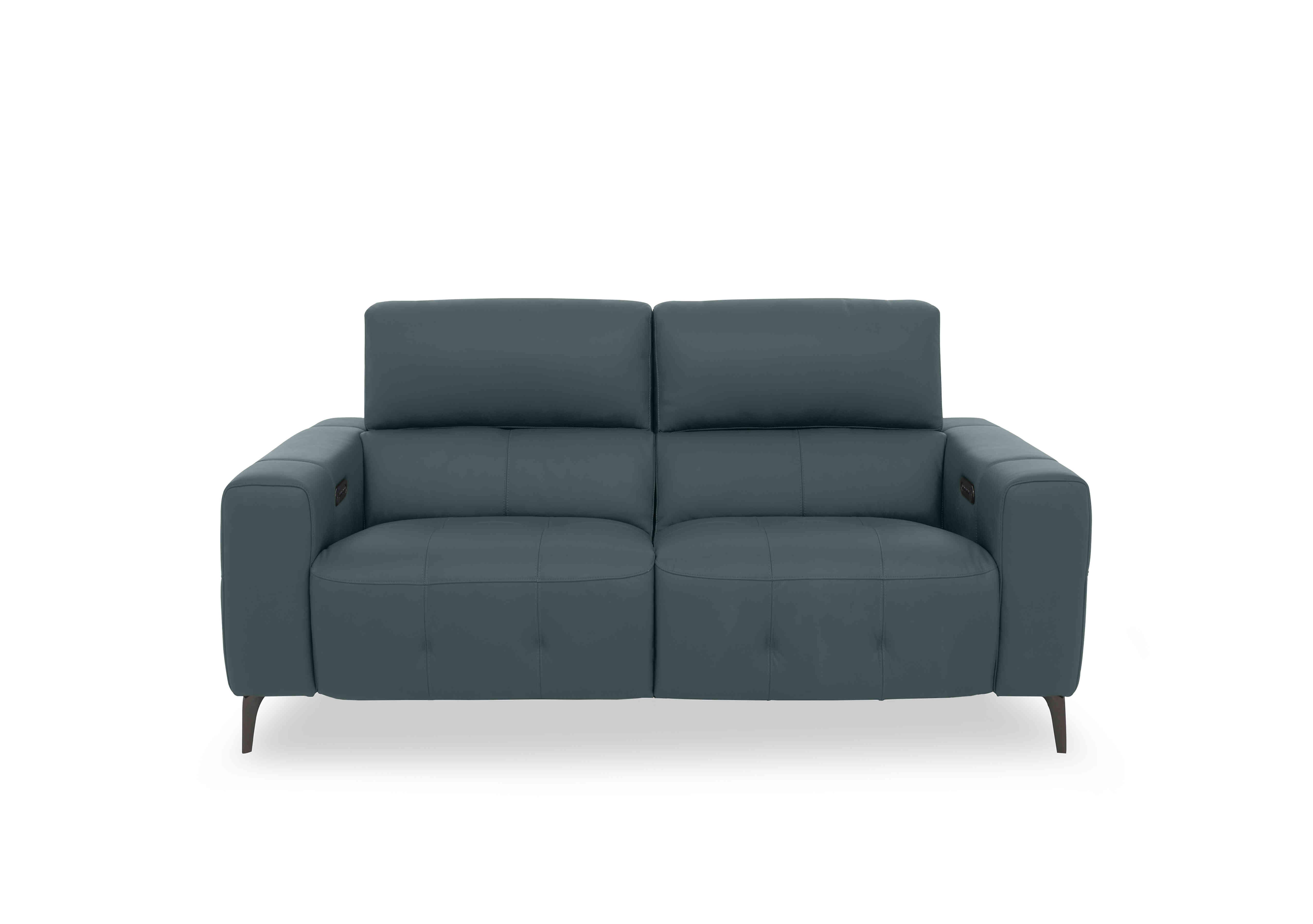 New York 2 Seater Leather Sofa in Bv-301e Lake Green on Furniture Village