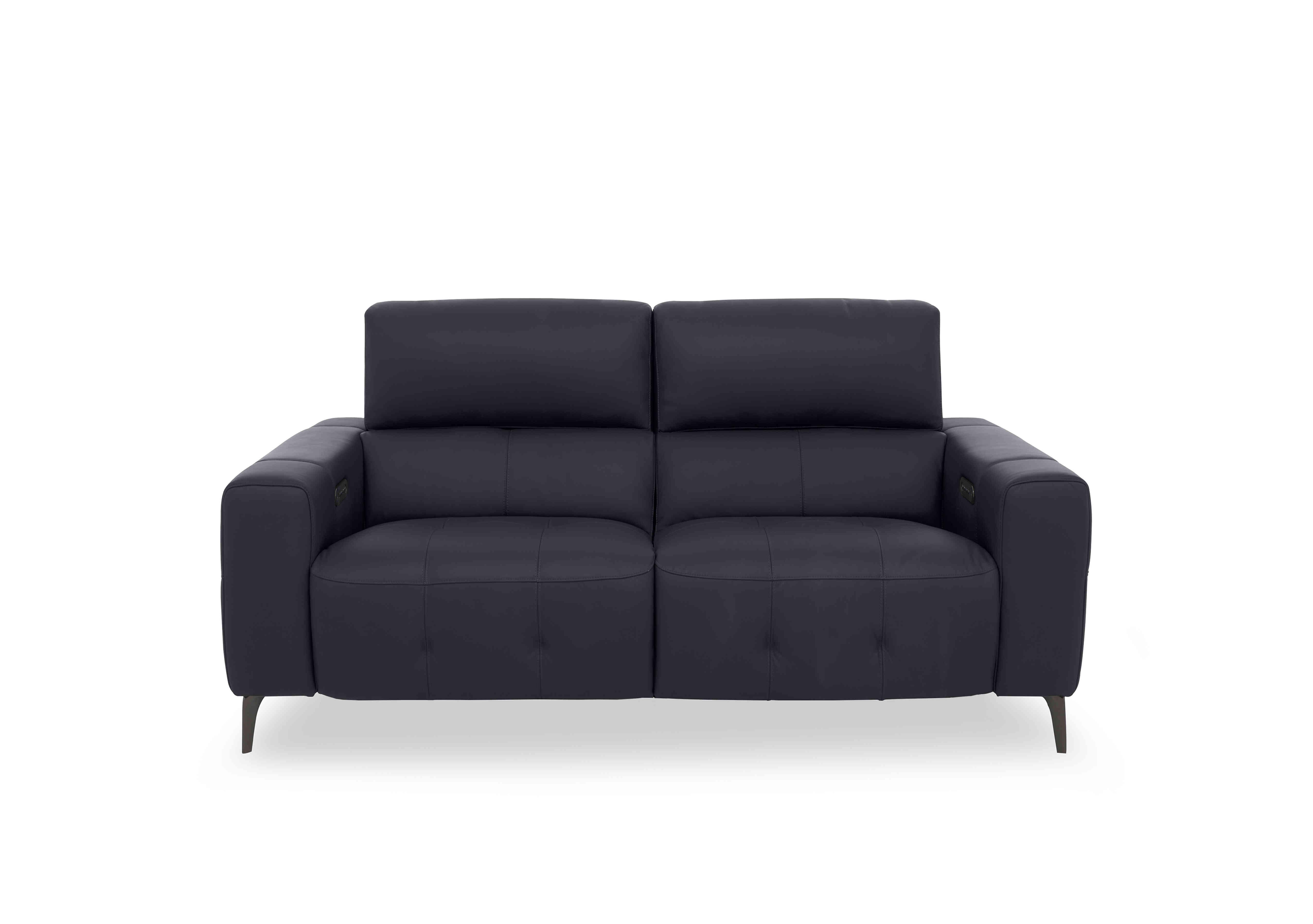 New York 2 Seater Leather Sofa in Hw-887c Black on Furniture Village