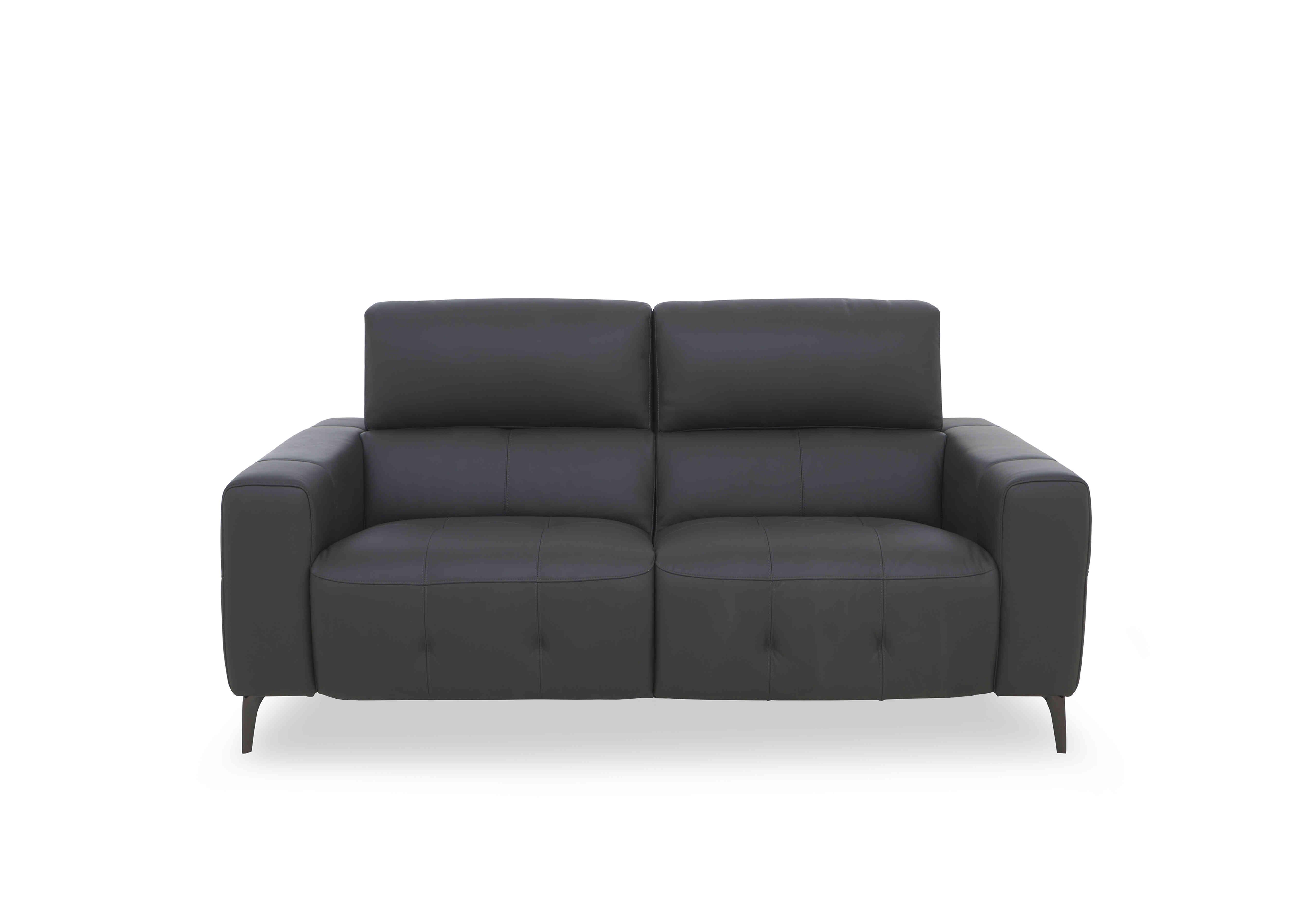 New York 2 Seater Leather Sofa in Nw-517e Shale Grey on Furniture Village